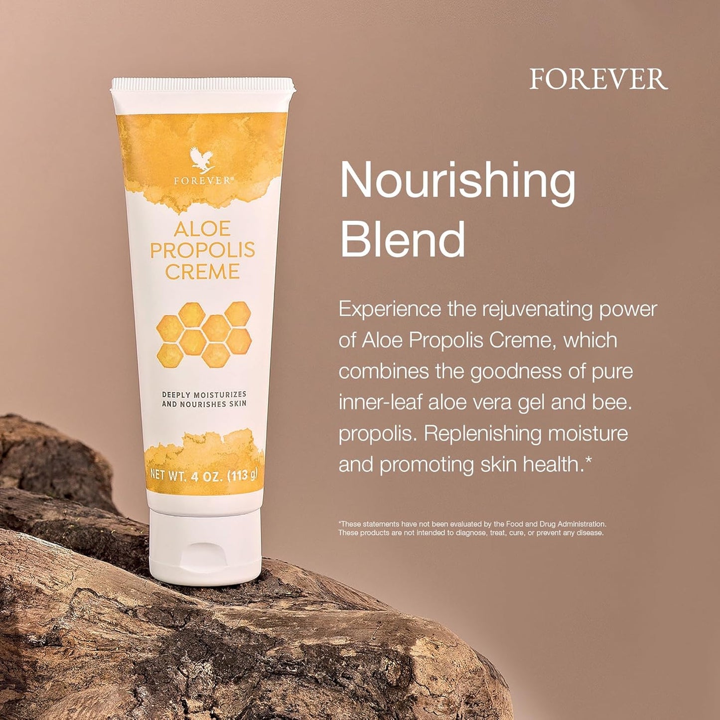 Aloe Propolis Cream - Moisturizing Skin Nourishment with Aloe Vera & Bee Propolis, 4 oz