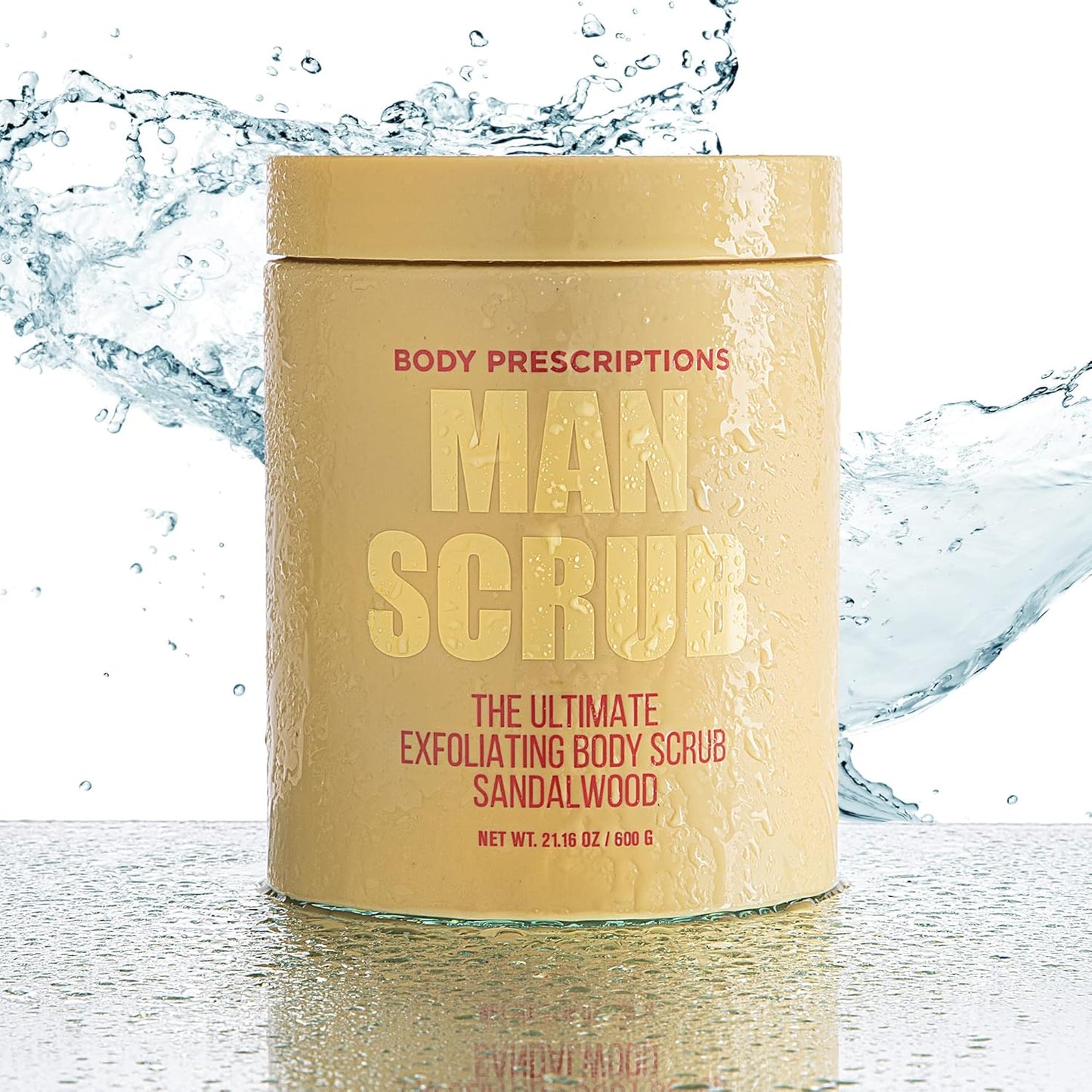 Men’s Charcoal Exfoliating Body Scrub – 21oz Cleansing Wash for All Skin Types