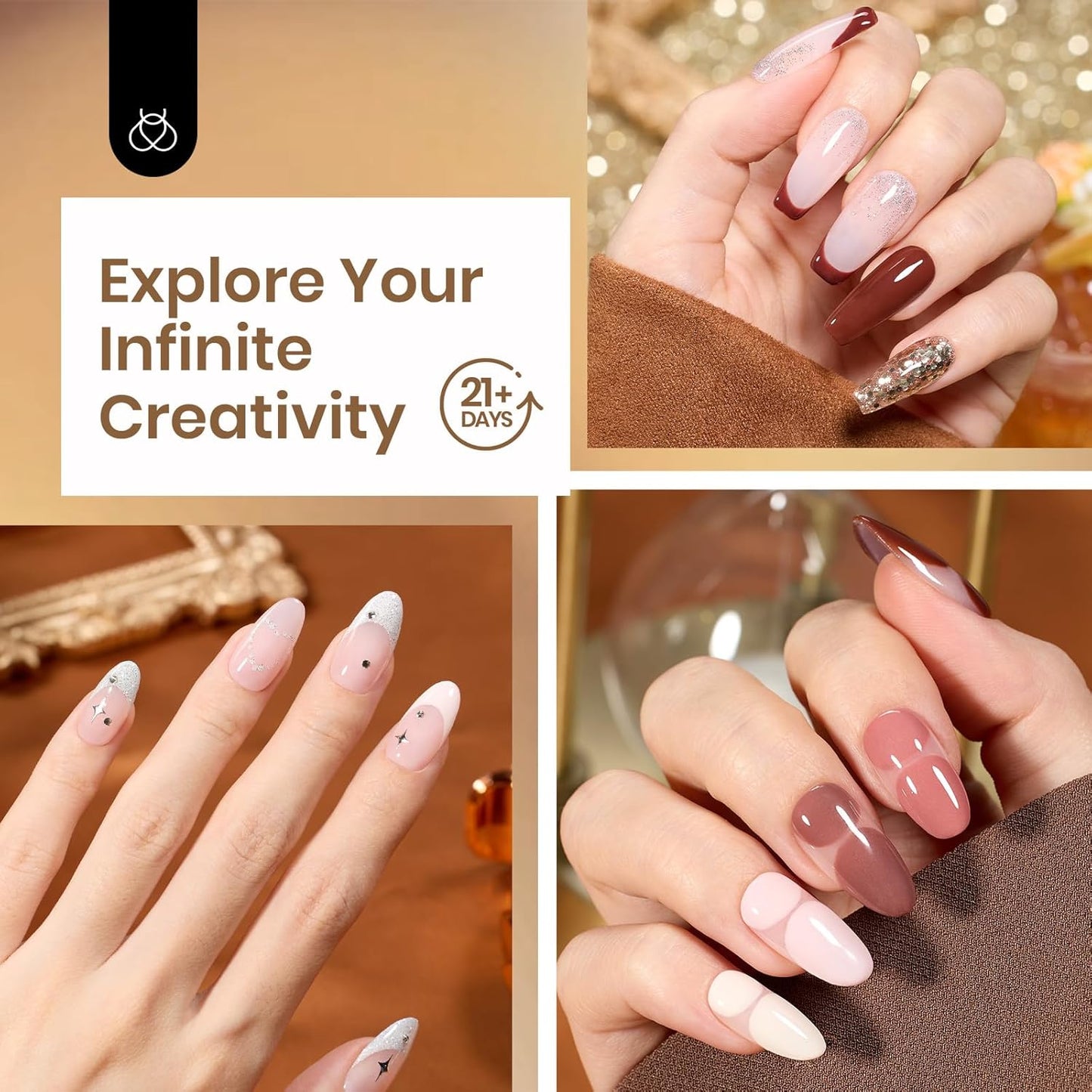 Beetles 20-Color Pink Nude Dip Powder Nail Kit - Jelly Effect & Glitter for DIY Manicure