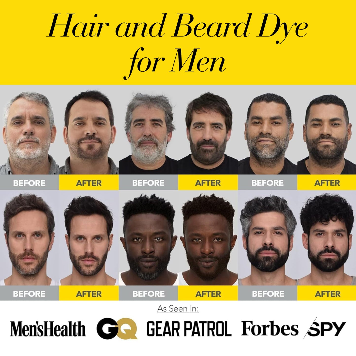Cleverman Dark Brown Hair & Beard Dye Kit for Men - Natural-Looking Gray Coverage, Professional-Quality, Ammonia-Free for Hair, Beard & Mustache