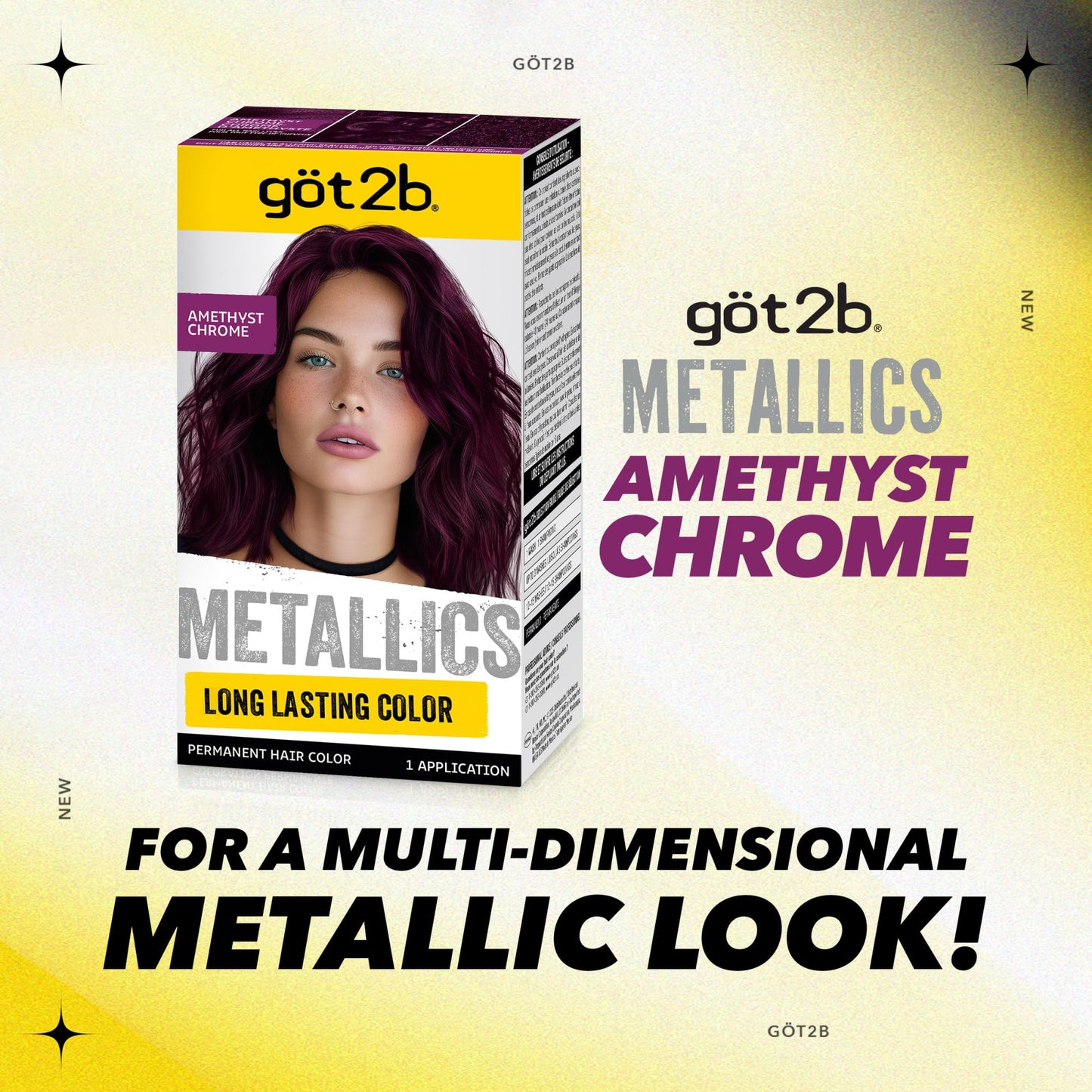 Schwarzkopf Got2b Metallics Permanent Hair Color, M69 Amethyst Chrome