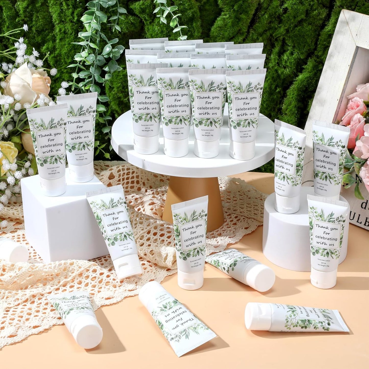 12-Pack SPF 30 Mini Sunscreen Lotion - Travel Size, Water Resistant, Perfect for Wedding Favors & Summer Gifts
