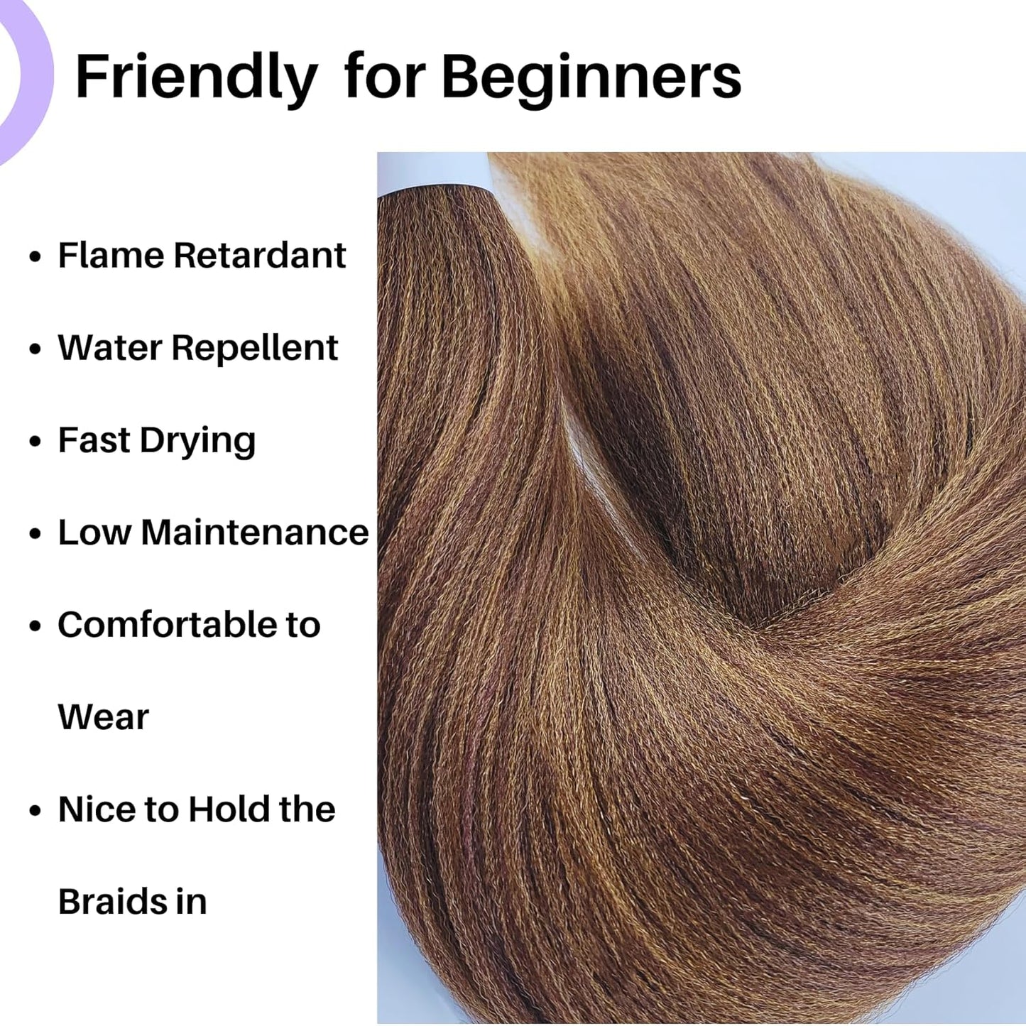 Ash Brown Pre-Stretched Knotless Braiding Hair Extensions - 6 Packs Synthetic Box Braids