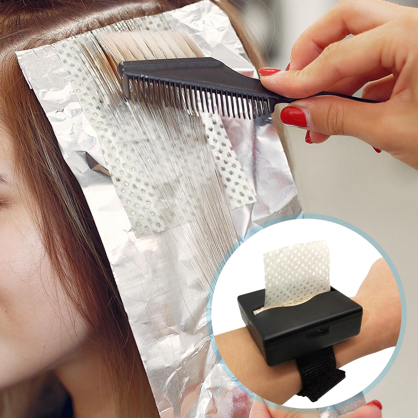 Hair Curling Paper 180Pcs Perm Papers Wristband Perm Paper Box Ultra Thin Hair Perm Paper for Salon Barber Shop Home Hair Perms Papers
