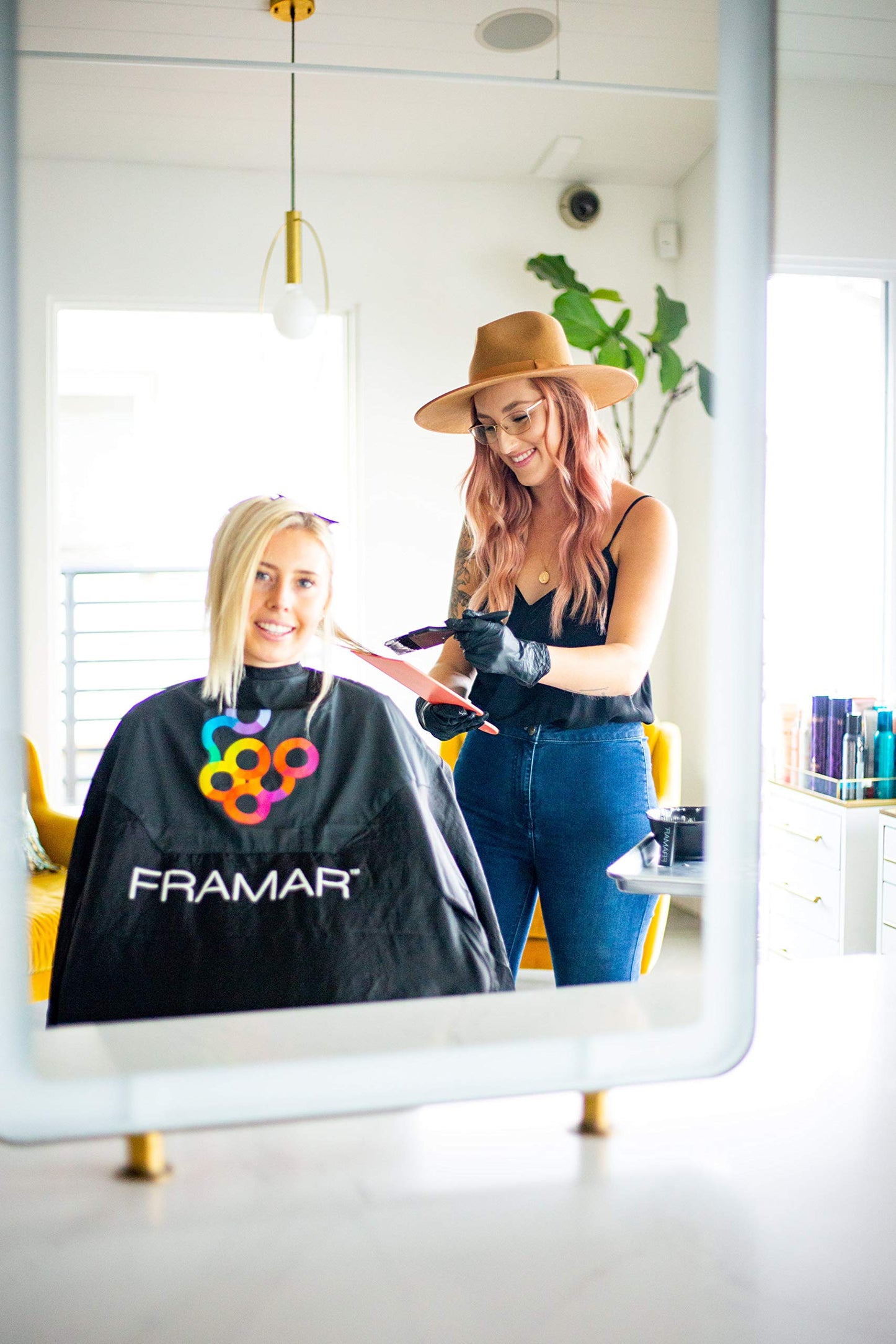 FRAMAR Balayage Board and Paddle Set - Long and Short Foil Board For Highlights, Highlighting Board, Balayage Hair Dye Kit, Hair Salon Supplies, For Enhanced Precision - 2 Pack