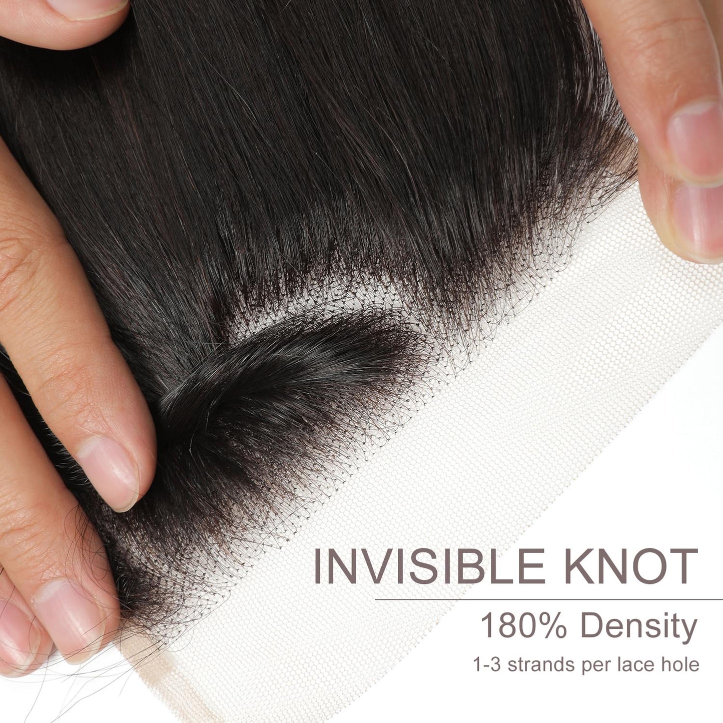 5x5 HD Lace Closure Body Wave Human Hair - Pre-Plucked Natural Hairline (10 Inch, Natural Color)