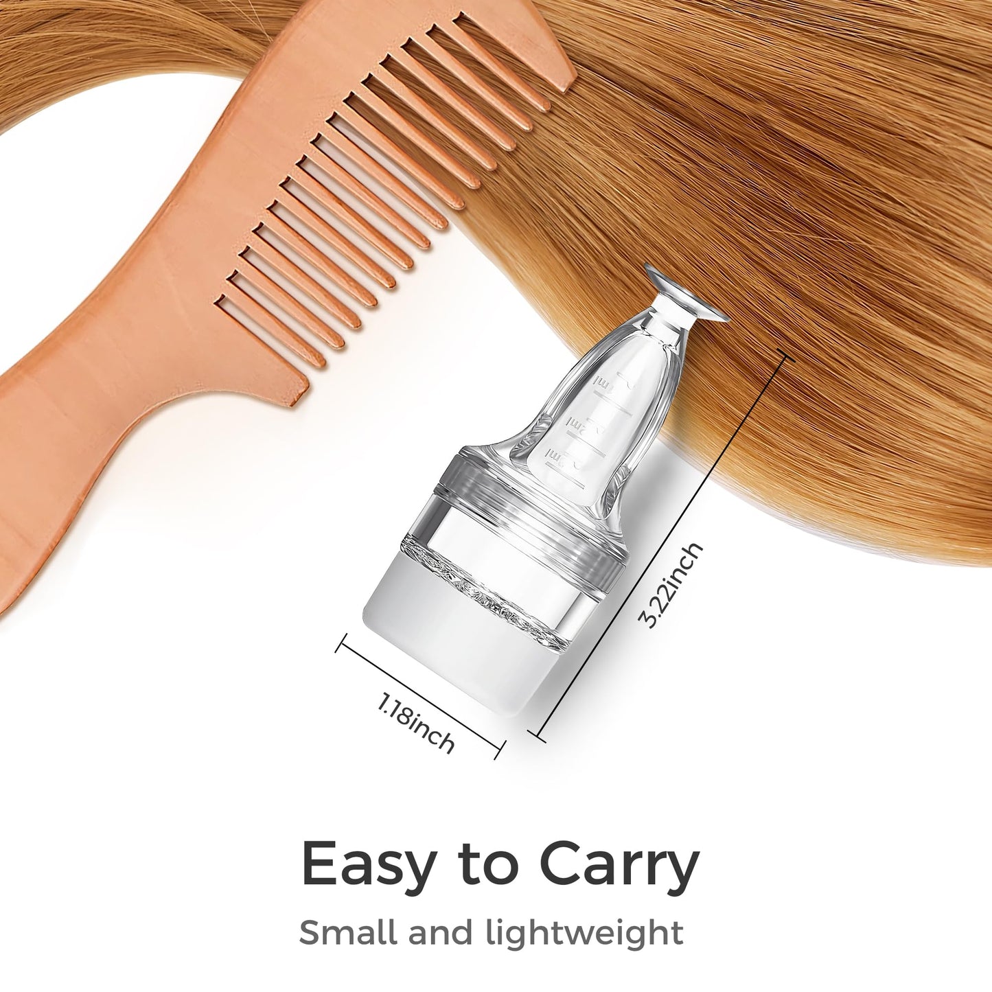 Minoxidil Applicator, Quick Efficient Apply No Messy Hair Serum Applicator Small Minoxidil Applicator Tool, Hair Applicator Bottle Minoxidil Brush Scalp Applicator Comb Dedicated to Minoxidil