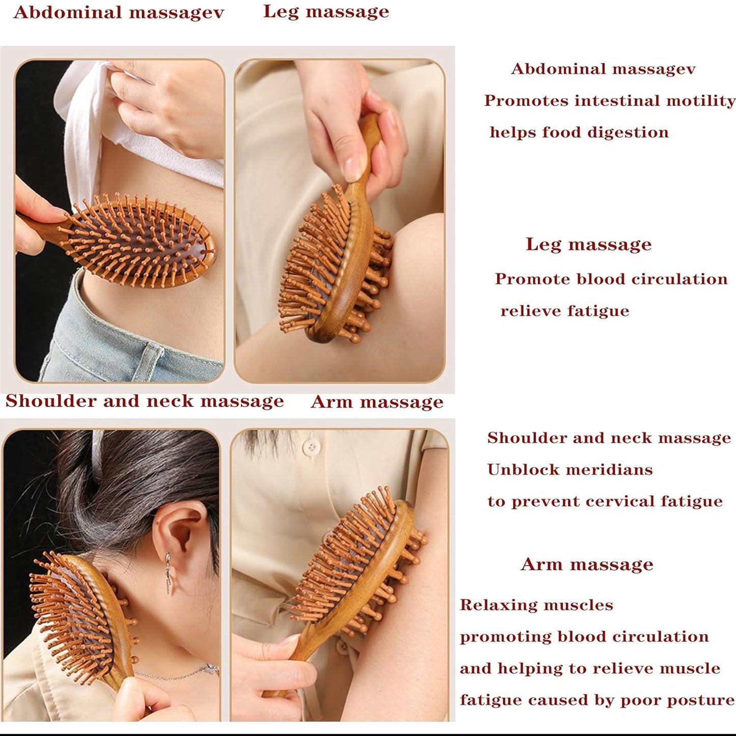 Air Cushion Massage Comb for Hair Growth | Scalp Stimulating Loc Brush for Sisterlocks