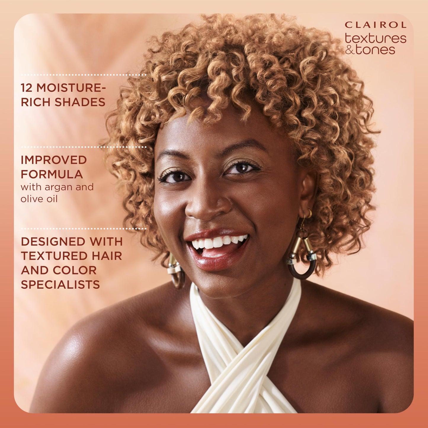 Clairol Textures & Tones Permanent Hair Dye, 1B Silken Black Hair Color, Pack of 1