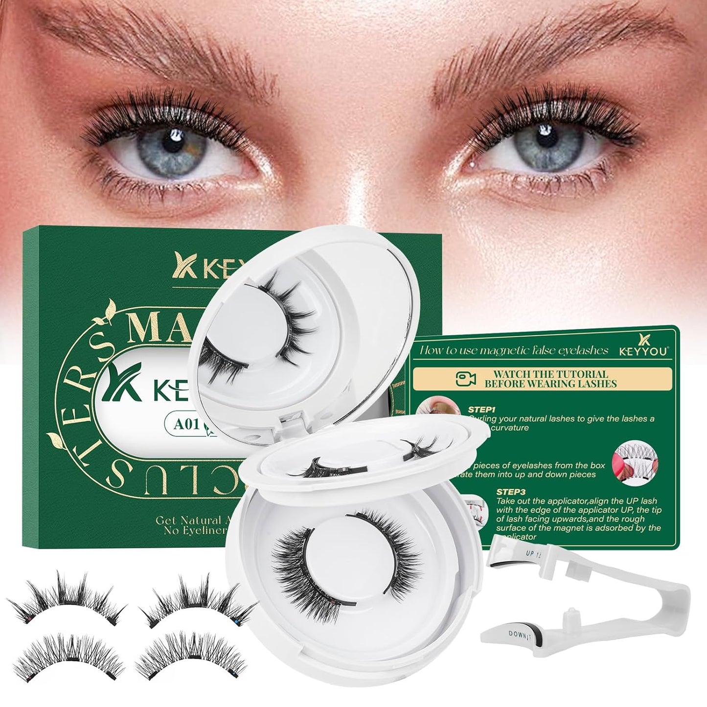 DIY Lash Extension Kit - 280 Soft Cluster Lashes, 100D Curl, Easy Application with Bond & Seal