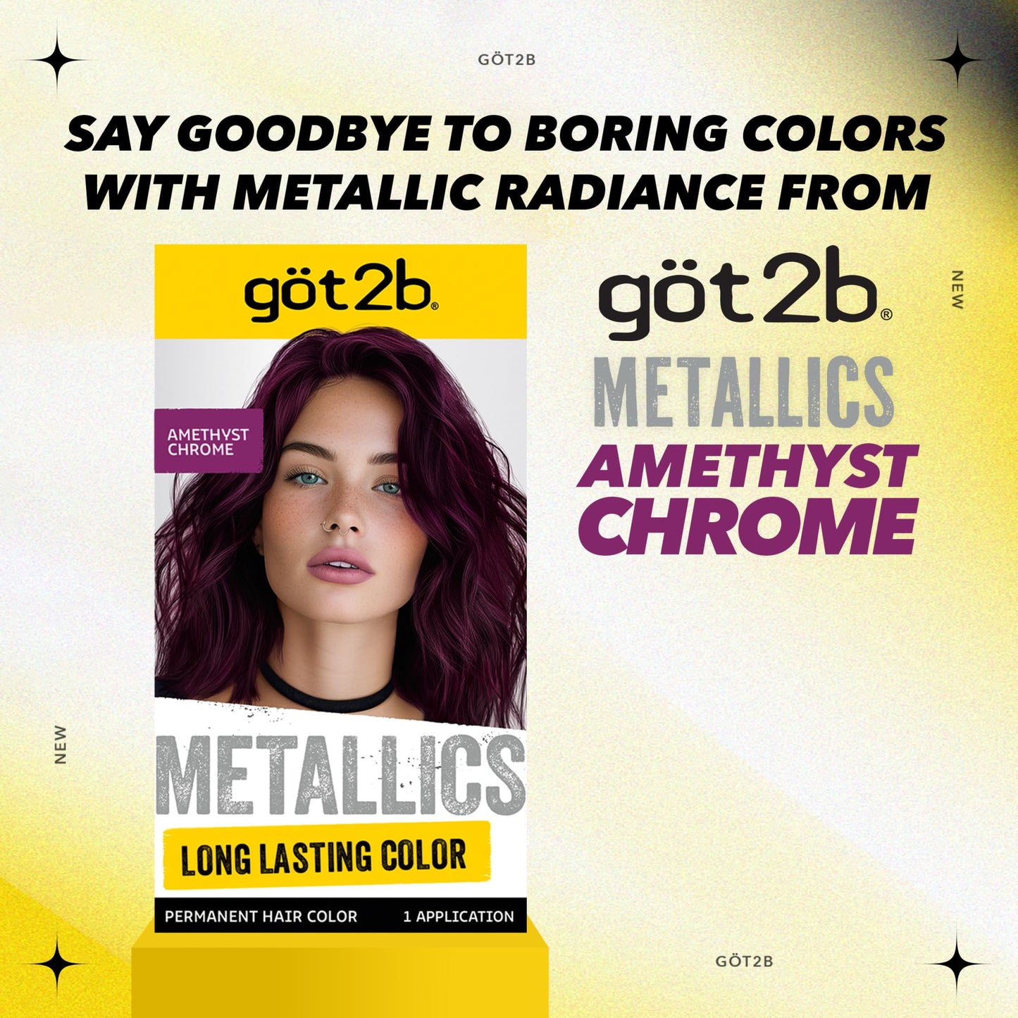 Schwarzkopf Got2b Metallics Permanent Hair Color, M69 Amethyst Chrome