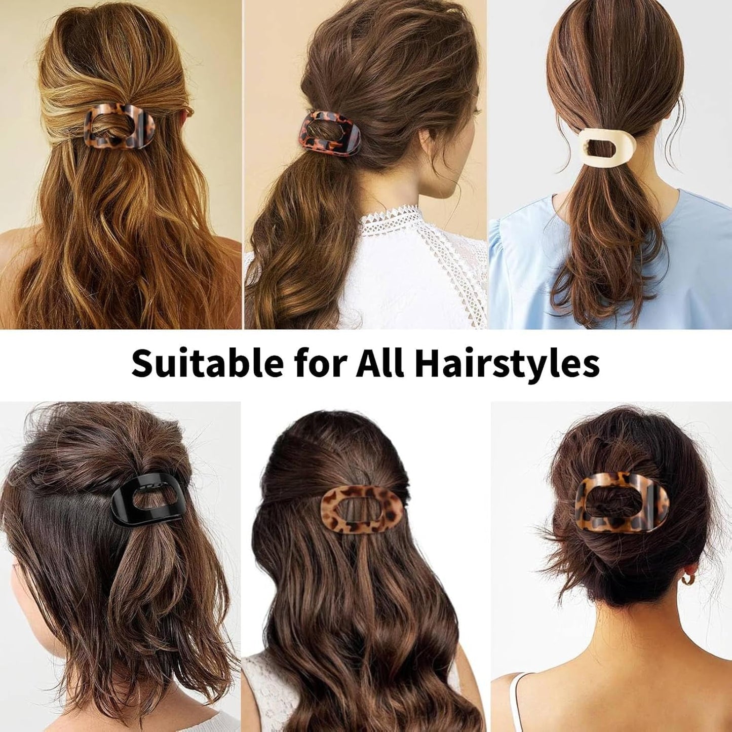 Simple Elegant Duckbill Hair Clip, Benglatt Hair Clip, Flat Hair Clips for Women, Effortless Style, All-Day Hold (4Pcs-C)