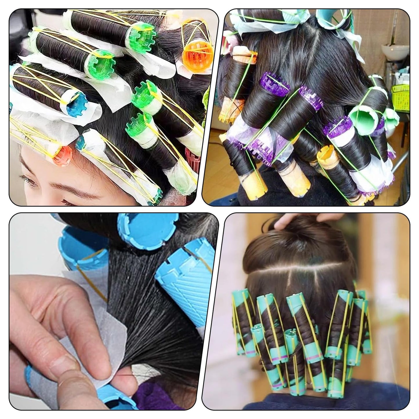 QIYUDA 200 Pcs Perm Papers for Hair, 11.5 X 6.5cm End Wrapping Paper Rollers Heat Resistant