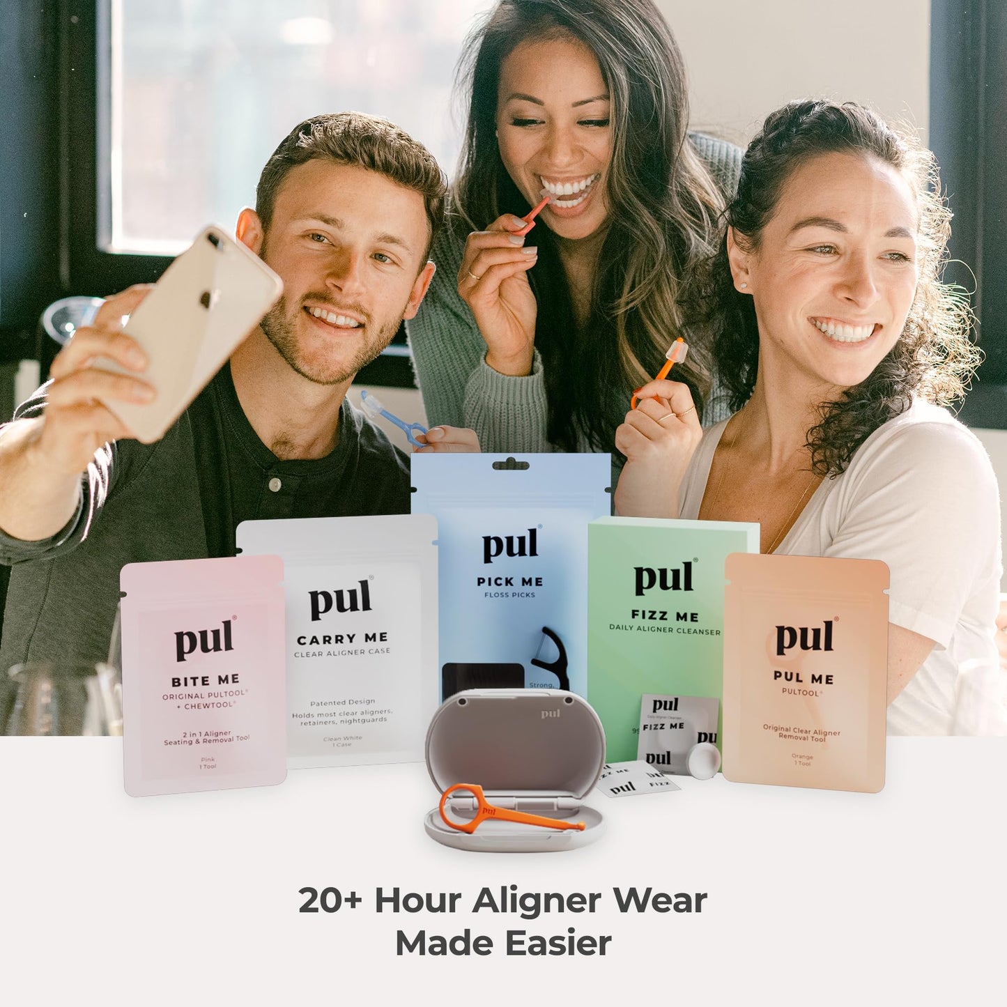 PUL Aligner Cleaner Tablets (Pack of 96) – For Cleaning Invisalign, All Clear Aligners & Retainers – Removes Odor, Stains, Plaque – Cleans Dentures, Night & Mouth Guards, All Dental Removables