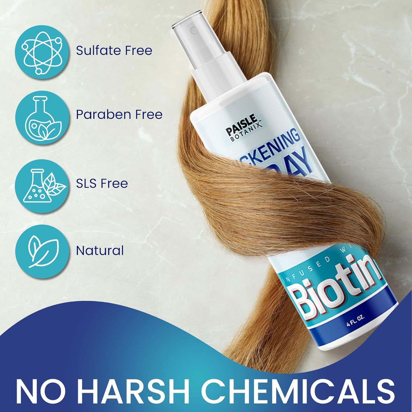 Biotin Hair Thickening Serum - DHT Blocker for Volume & Hair Growth