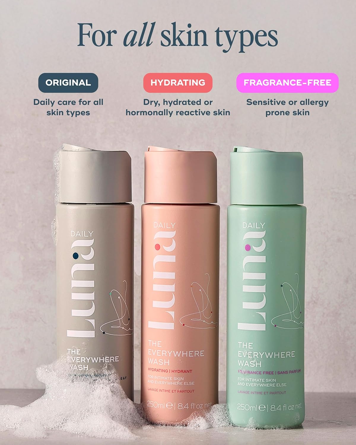 Fragrance-Free Feminine Wash - pH-Balanced Hydrating Cleanser for Sensitive Skin, 250ml