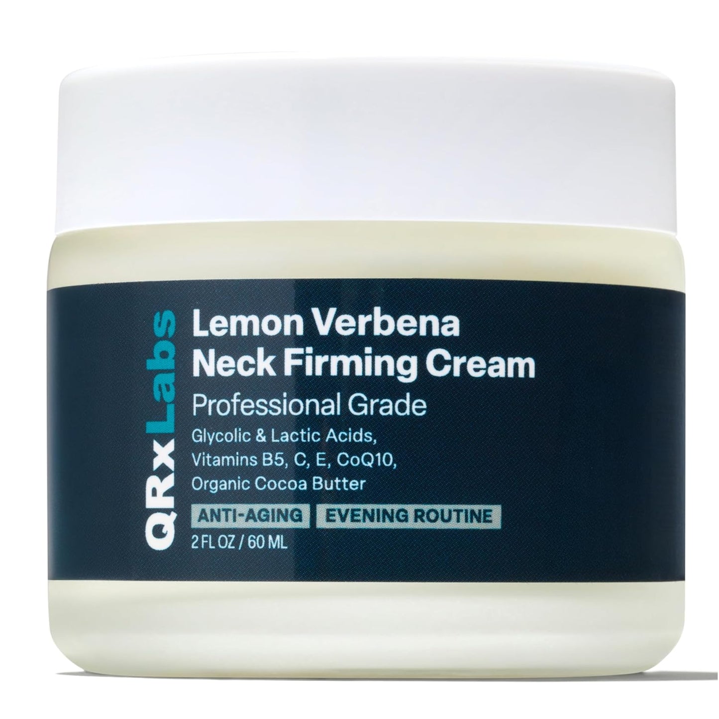 Lemon Verbena Neck Firming Cream – Tightening Moisturizer for Loose & Wrinkled Skin – 2 fl oz