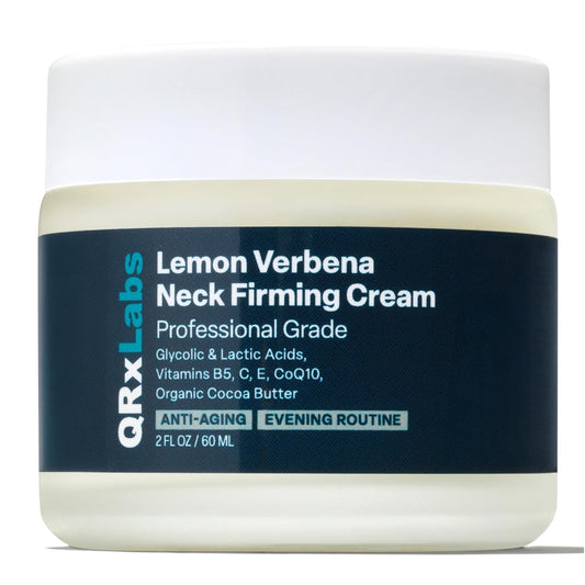 Lemon Verbena Neck Firming Cream – Tightening Moisturizer for Loose & Wrinkled Skin – 2 fl oz