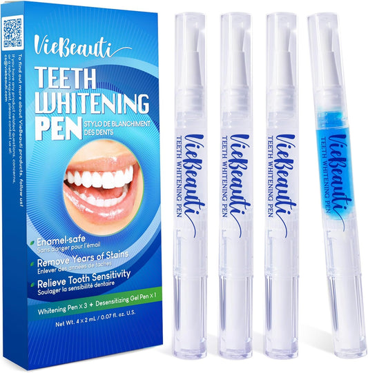 Teeth Whitening Pen Gel - No Sensitivity, Remineralizing Formula with Carbamide Peroxide
