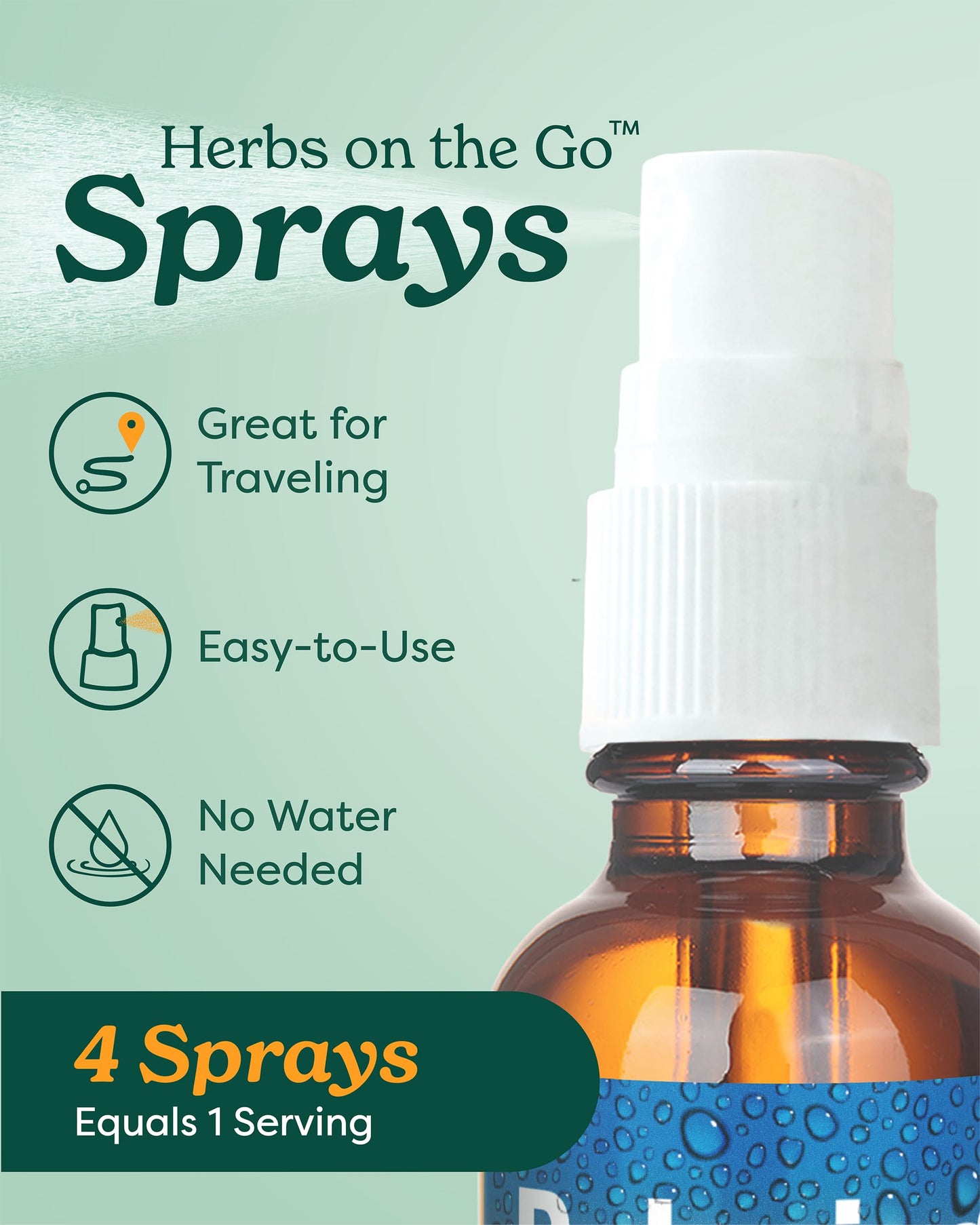 Herb Pharm Breath Refresher Certified Organic Herbal Fresh Breath Spray with Spearmint Essential Oil - 1/2 Ounce