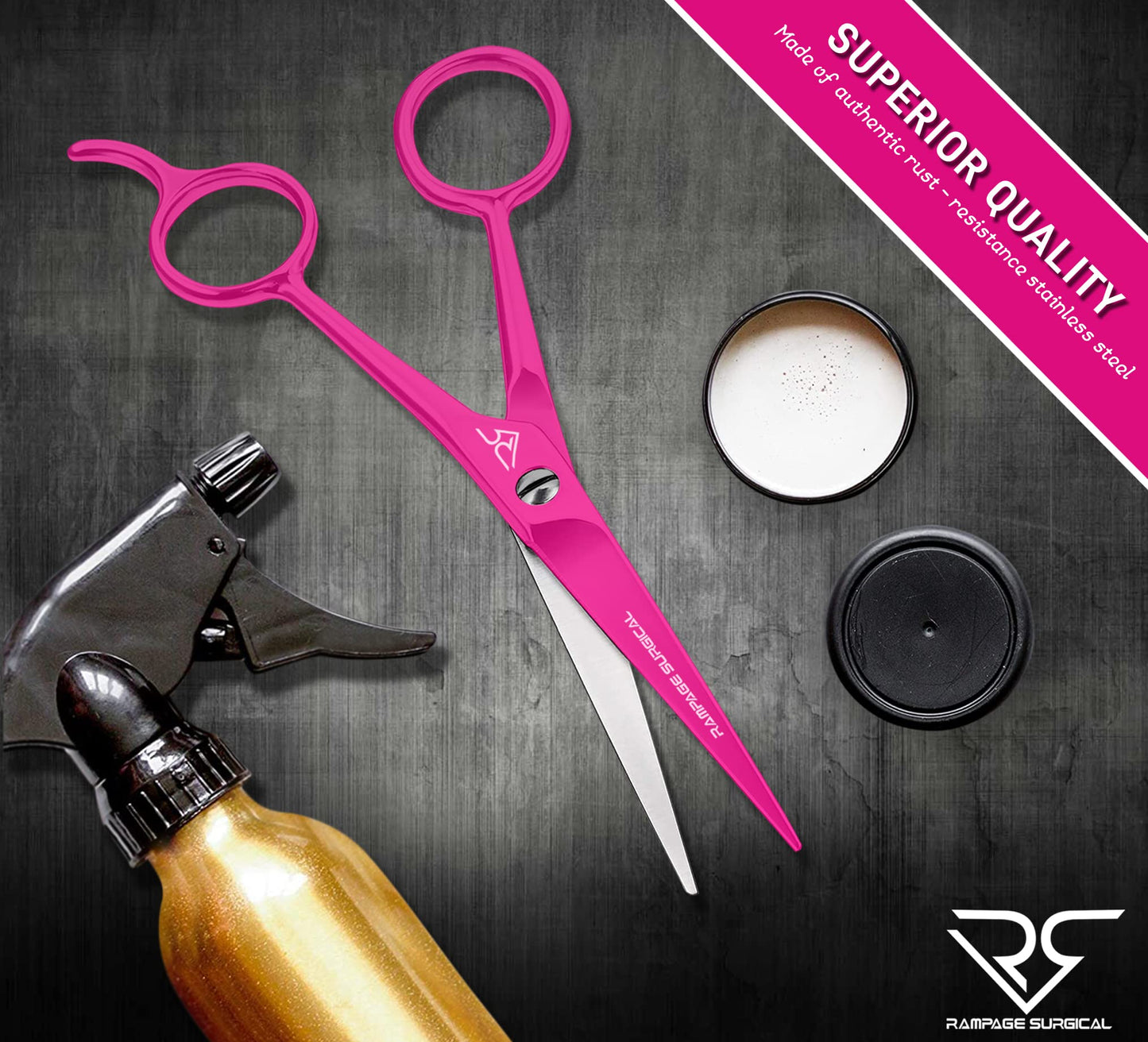 Professional Hairdresser Scissors 6.5" Inch Pink Hair Cutting Shears Japanese Stainless Steel Salon Barber Scissor (Barber Scissors, Japanese, B-4)