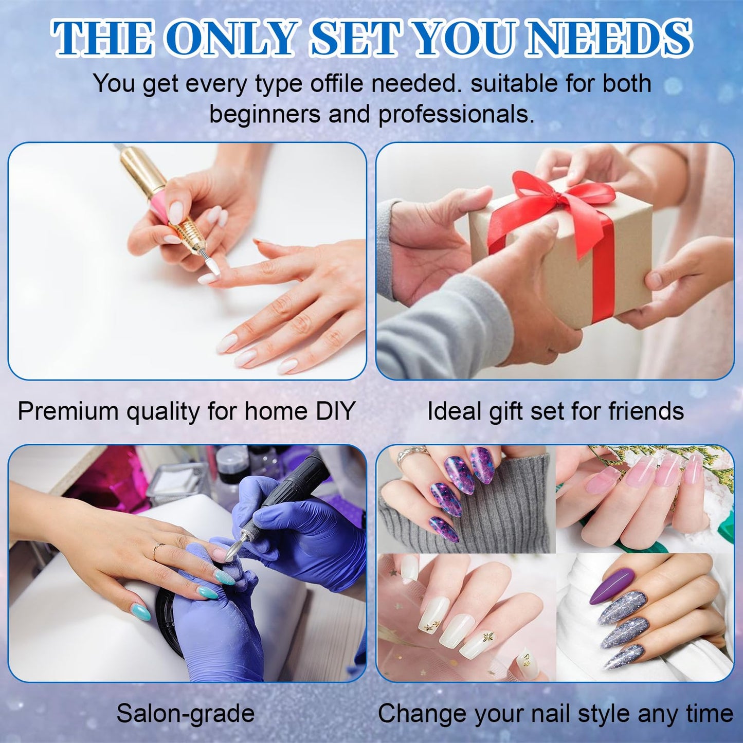 10 Pcs Nail Drill Bit Set,3/32 Inch Cuticle Bit for Nail Drill,Carbide Nails Bits for Manicure & Pedicure,Nails Drills Bits for Professional Electric Manicure Tools