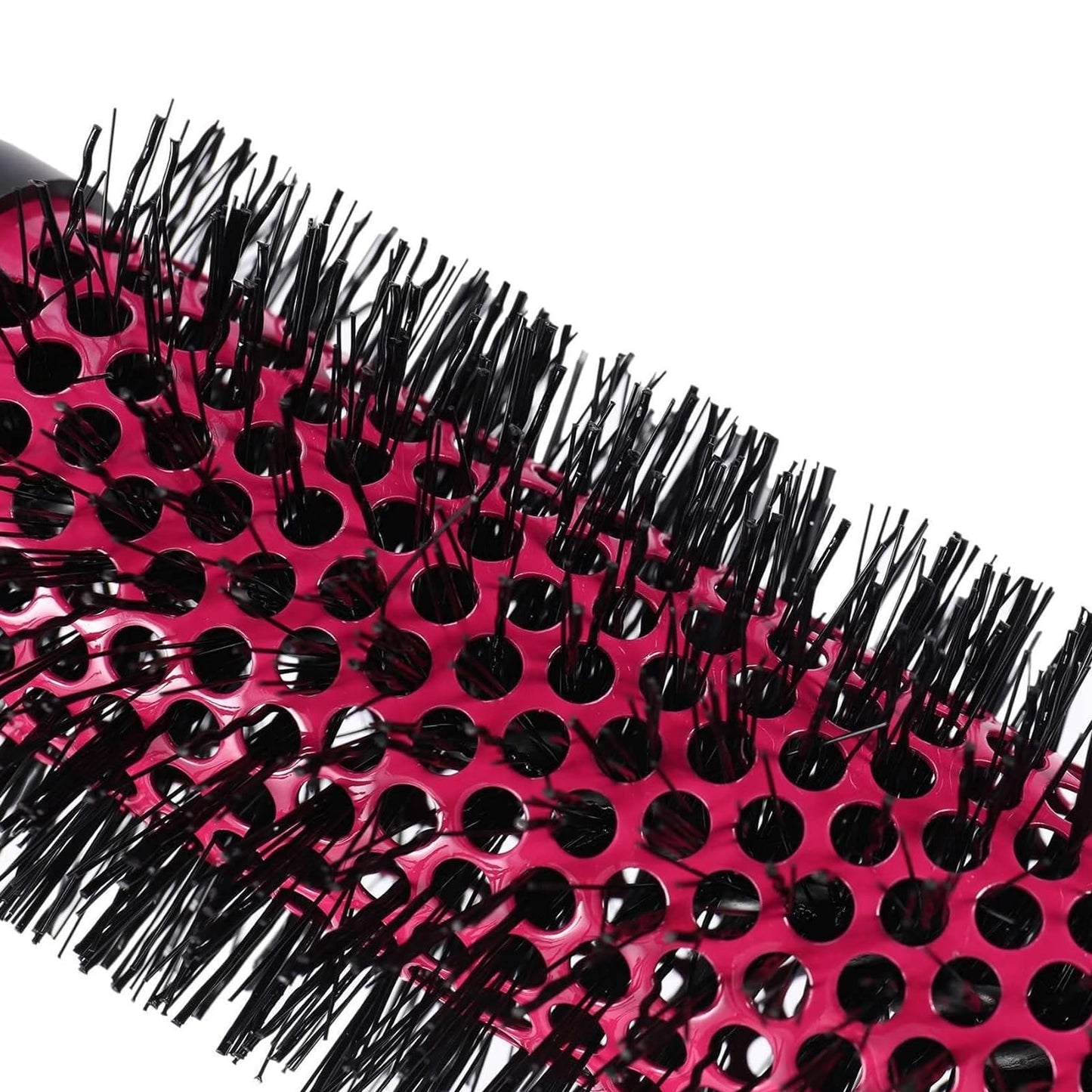 Hair Rollers with Handles,Detachable Handle Hair Roller Brush with Positioning Clips,Aluminum Ceramic Barrel Curler Comb for Fine,Rollers for Blowout Look Long Hair(Red)