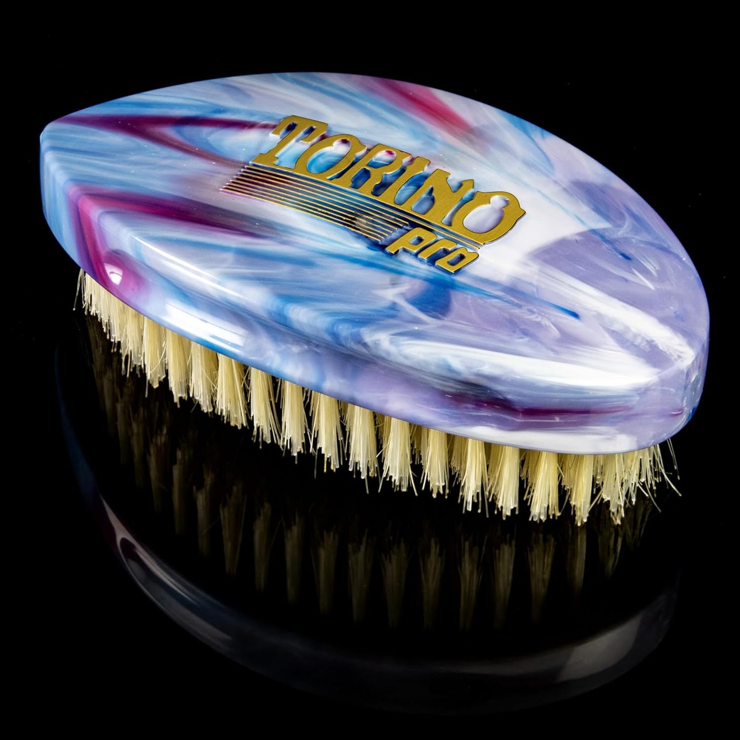 Torino Pro #232 Curve Wave Brush - Medium Hard Palm Shower Brush for 360 Waves