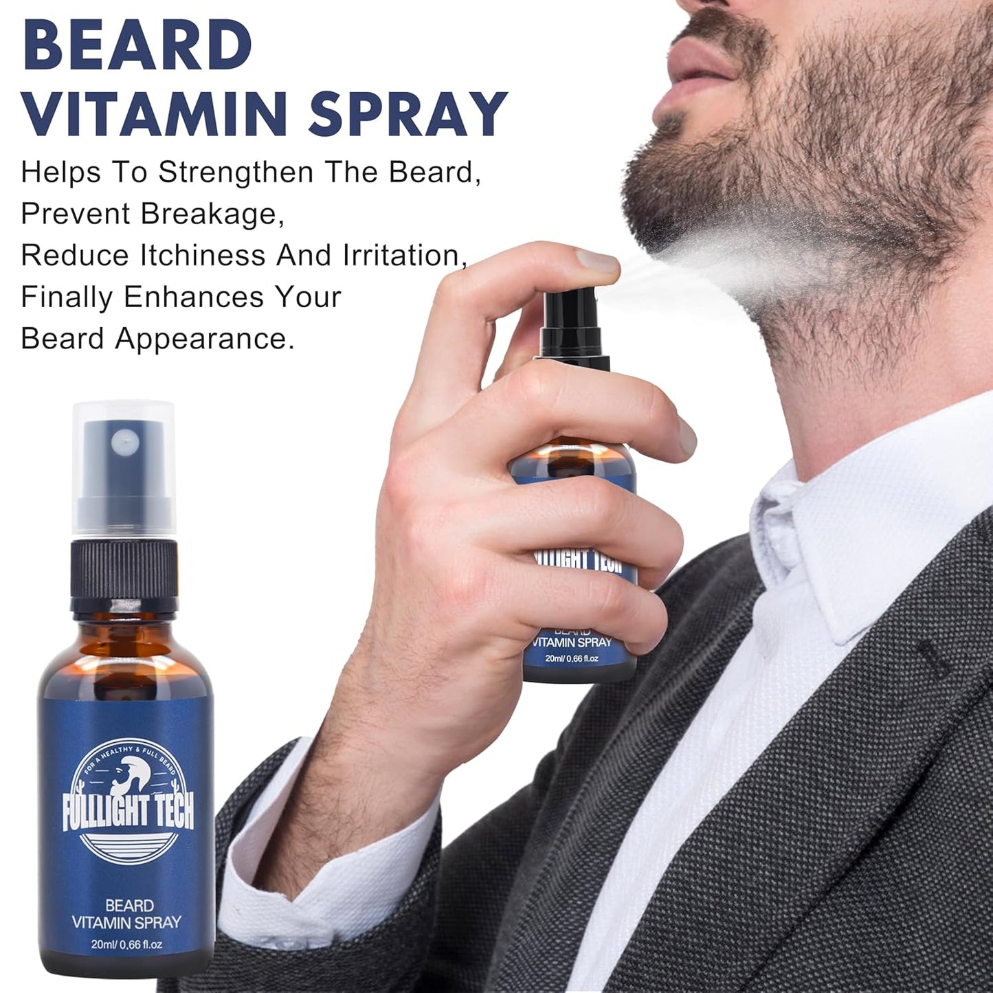 Beard Care Kit for Men - Nourishing Grooming Set with Vitamin Spray, Oil, Balm, Wash & Accessories - Perfect Gift for Dad, Husband, or Boyfriend