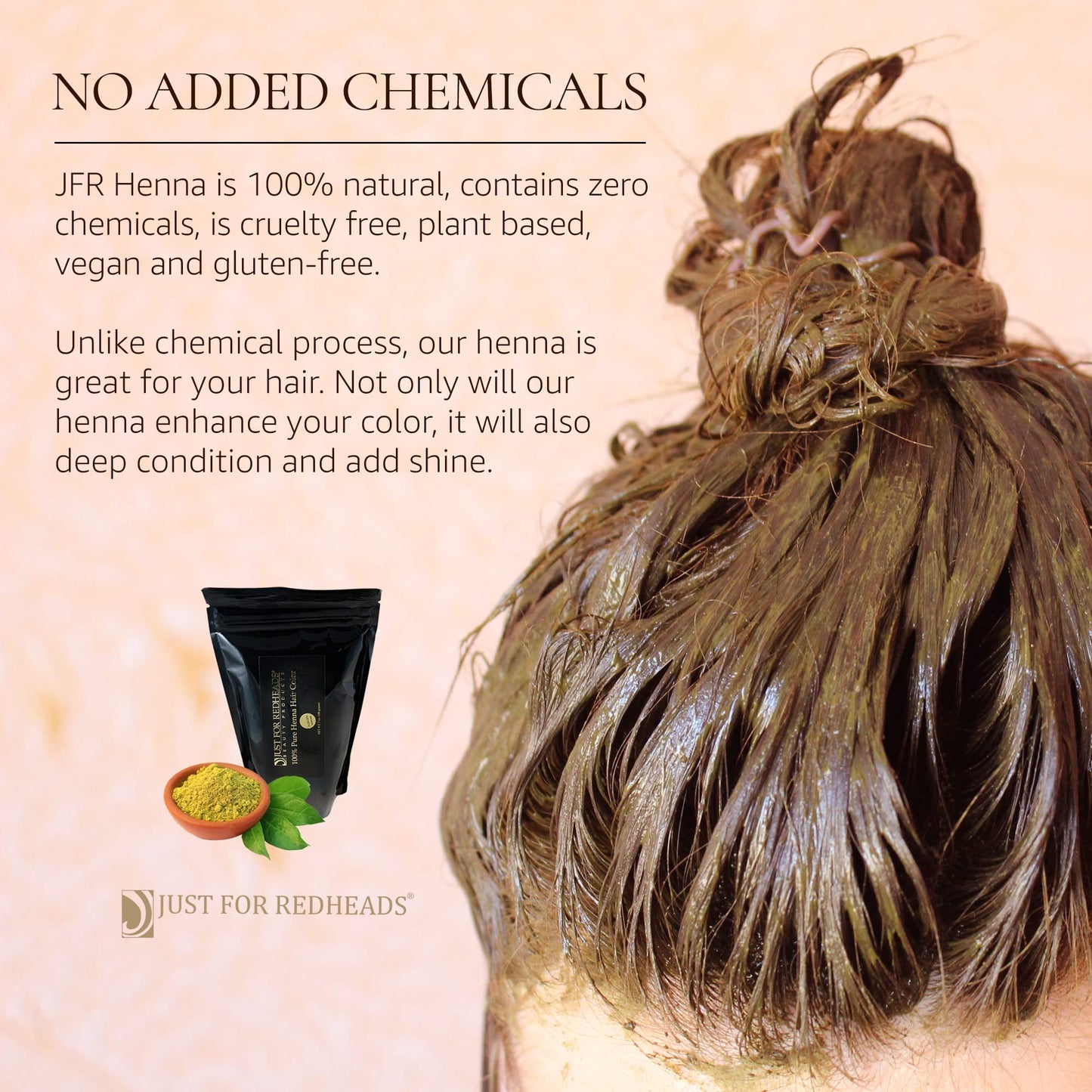 Just for Redheads Henna Hair Color for Redheads - 100% Dried Pulverized Leaves from Pure Lawsonia Plants (Strawberry Blonde)
