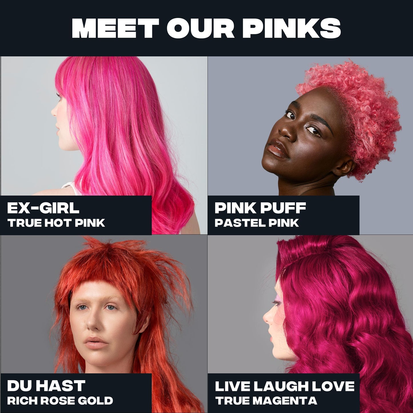 Good Dye Young Semi-Permanent Hair Color, Vegan and Cruelty-Free Pink Hair Dye, Last up to 24 Washes, Non-Damaging Conditioning Hair Color (5FL OZ, Ex Girl)