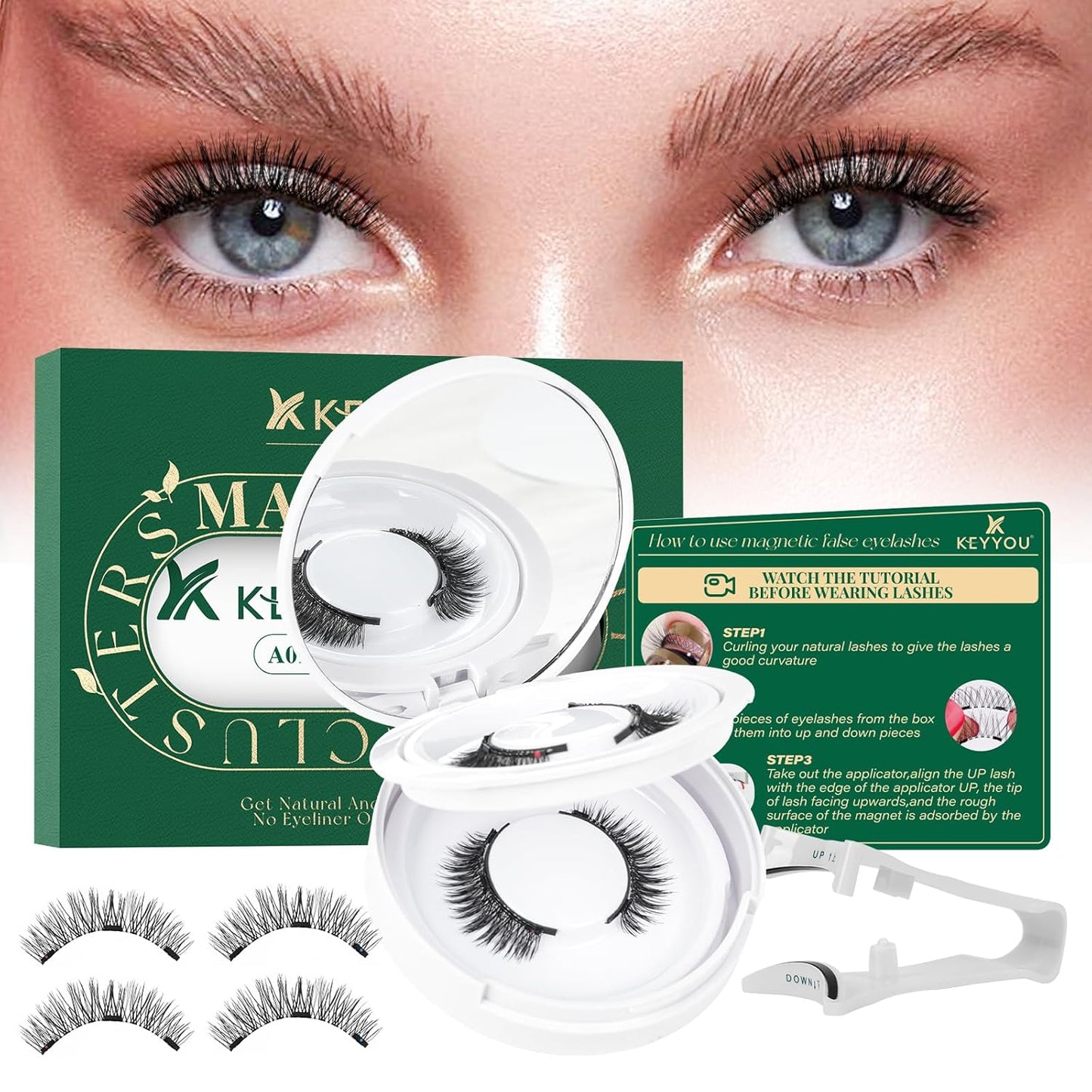 DIY Lash Extension Kit - 280 Soft Cluster Lashes, 100D Curl, Easy Application with Bond & Seal