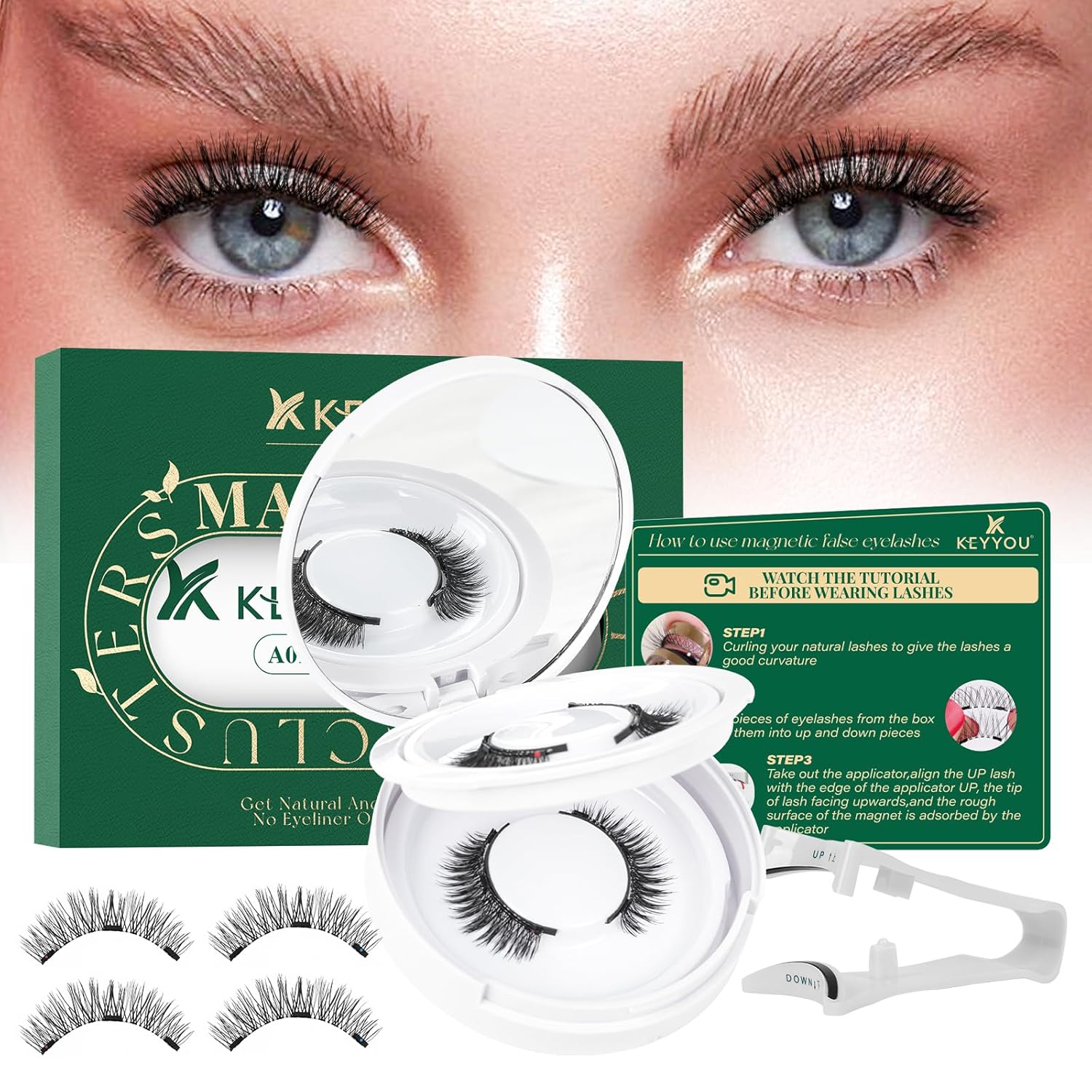 DIY Lash Extension Kit - 280 Soft Cluster Lashes, 100D Curl, Easy Application with Bond & Seal