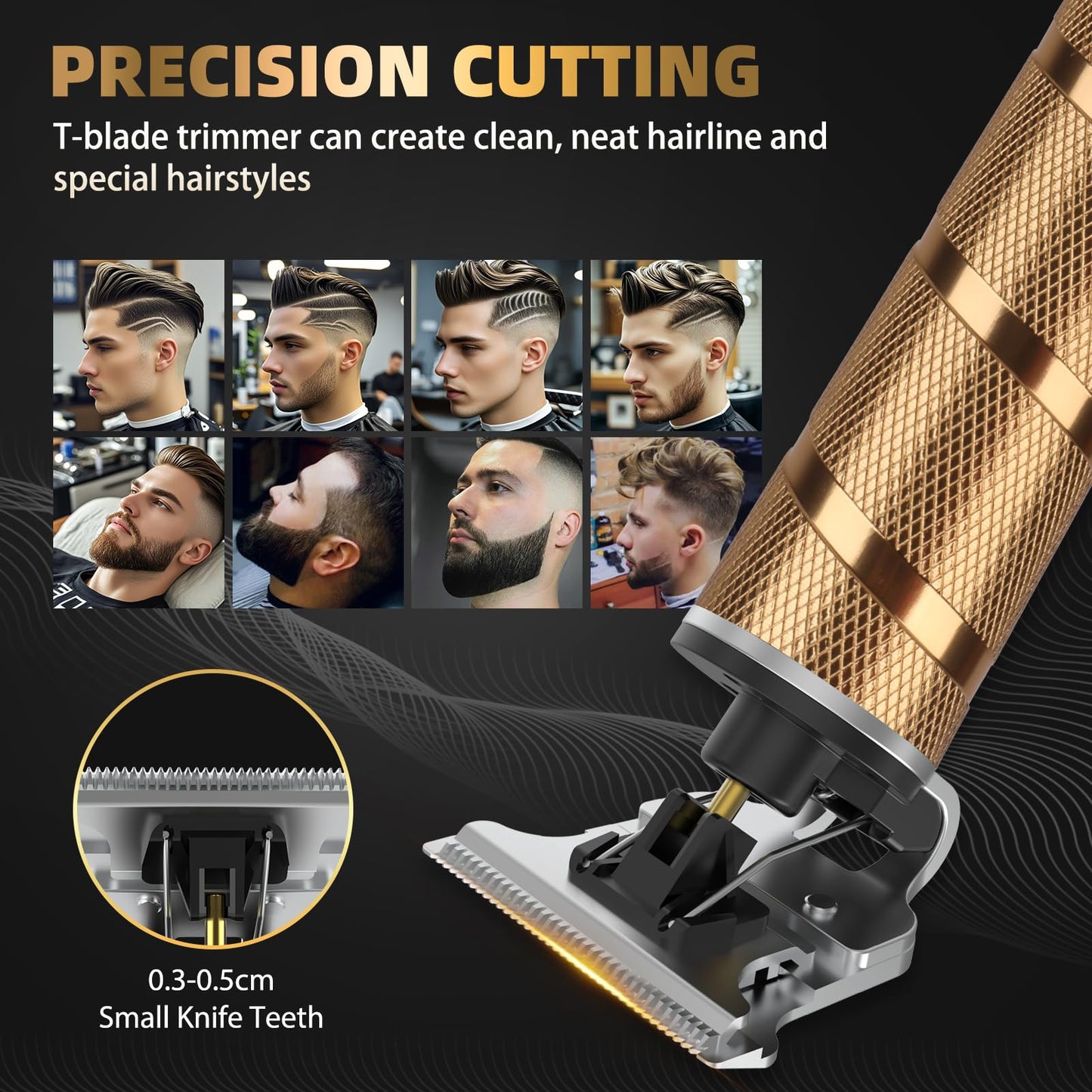 Ufree Hair Trimmer & Beard Trimmer for Men Professional, Electric Razor Shavers for Men, T Blade Precision Edgers Liners, Barber Clippers for Hair Cutting Mustache Facial, Mens Gifts