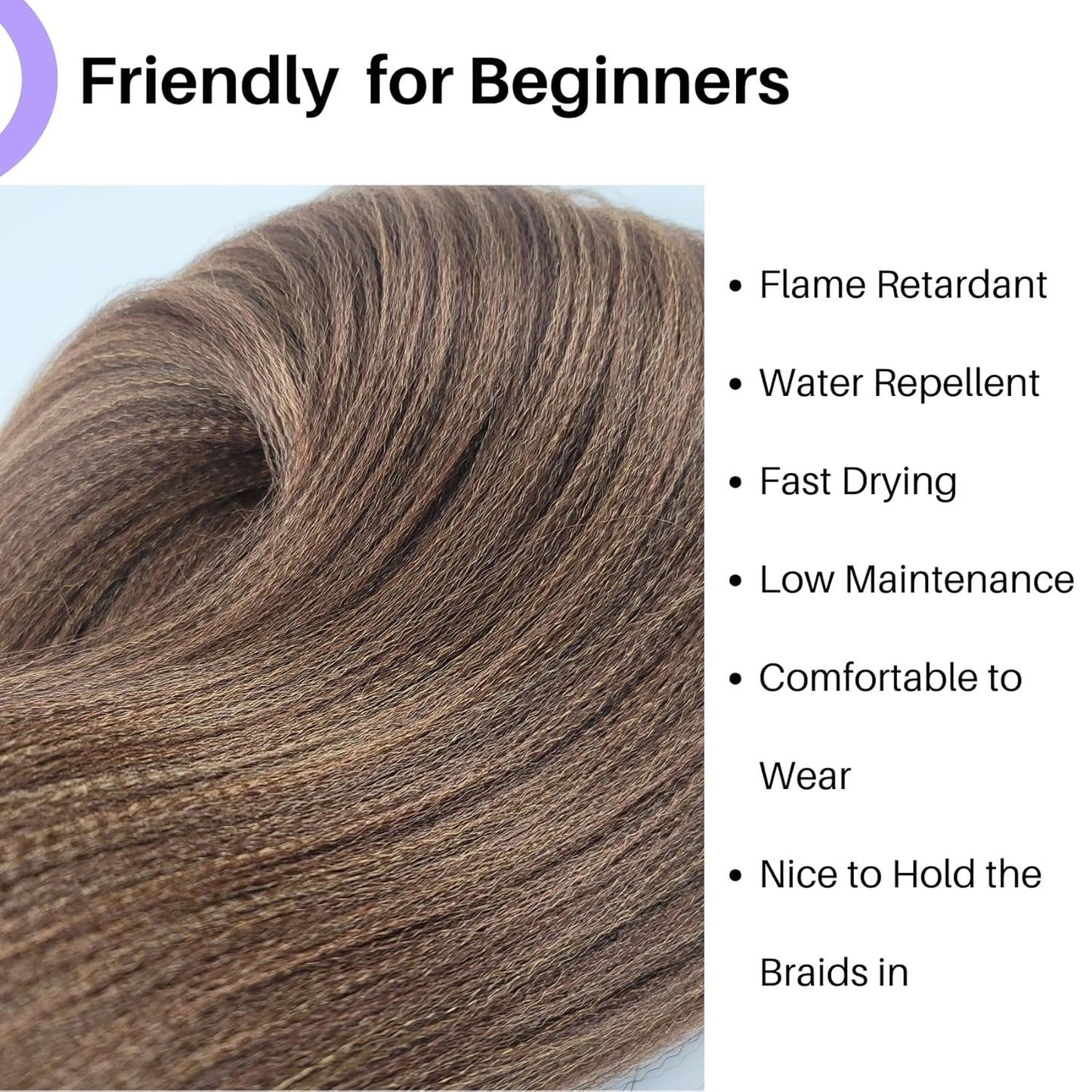 Ash Brown Pre-Stretched Knotless Braiding Hair Extensions - 6 Packs Synthetic Box Braids