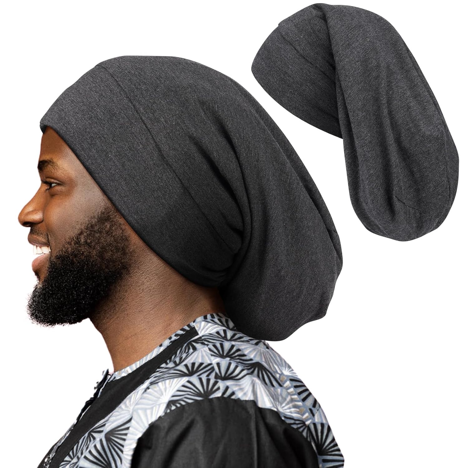 100% Silk Dreadlock Cap & Bonnet for Sleeping - Extra Large Hair Cover for Men & Women