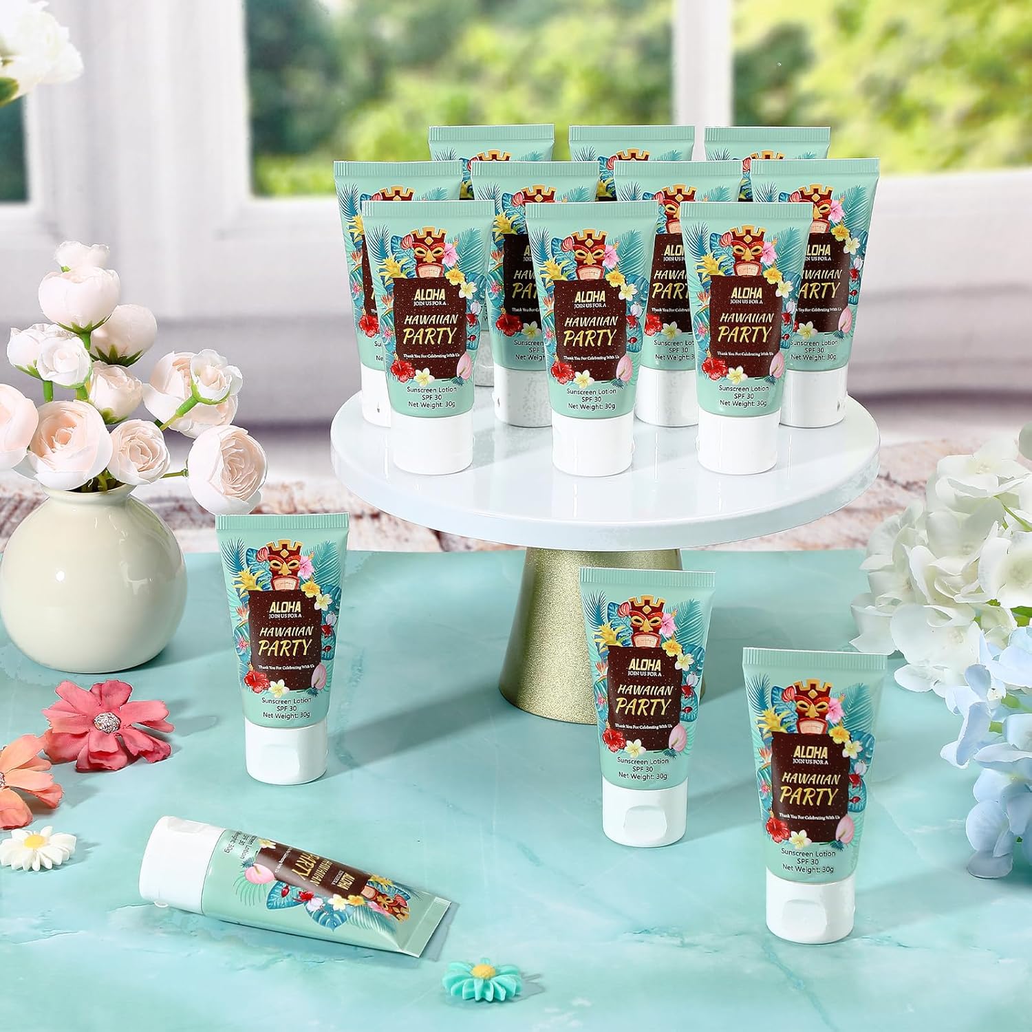 12-Pack SPF 30 Mini Sunscreen Lotion - Travel Size, Water Resistant, Perfect for Wedding Favors & Summer Gifts