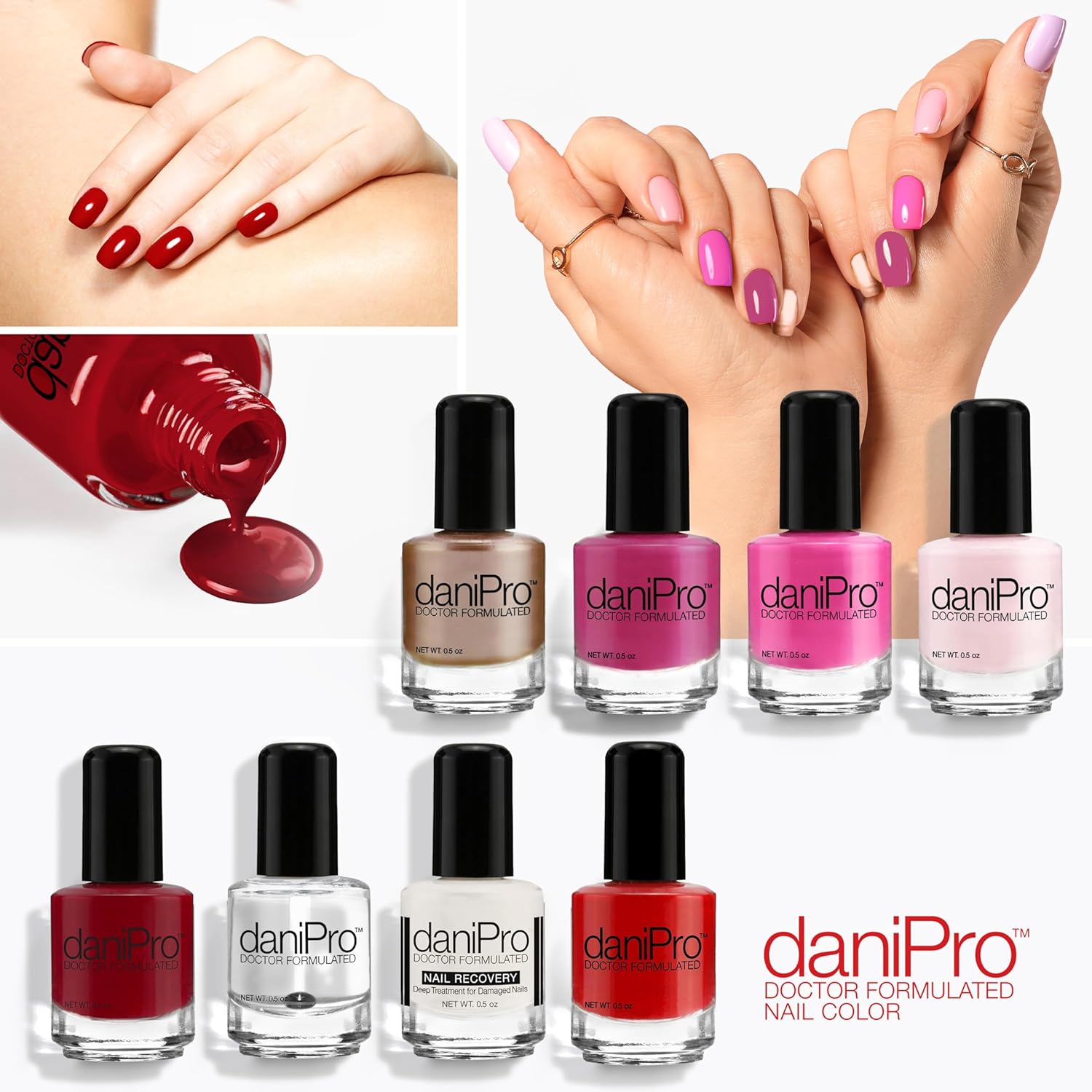 Vegan Pearlescent Mocha Nail Polish - Doctor-Formulated with Biotin & Undecylenic Acid, 0.5 oz
