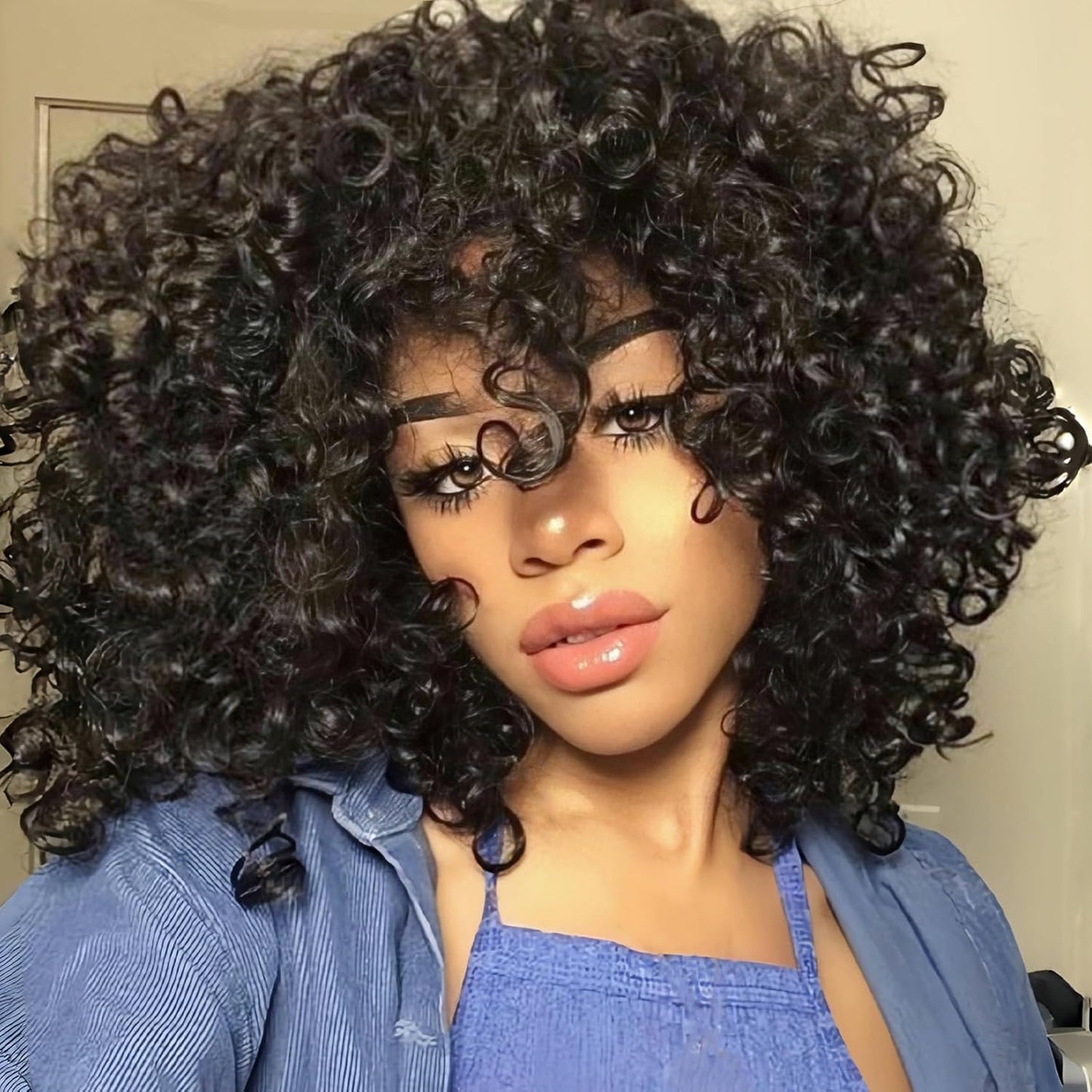 GoGo Curl Crochet Hair 10 Inch - 8 Packs Ombre Brown Water Wave Extensions for Black Women