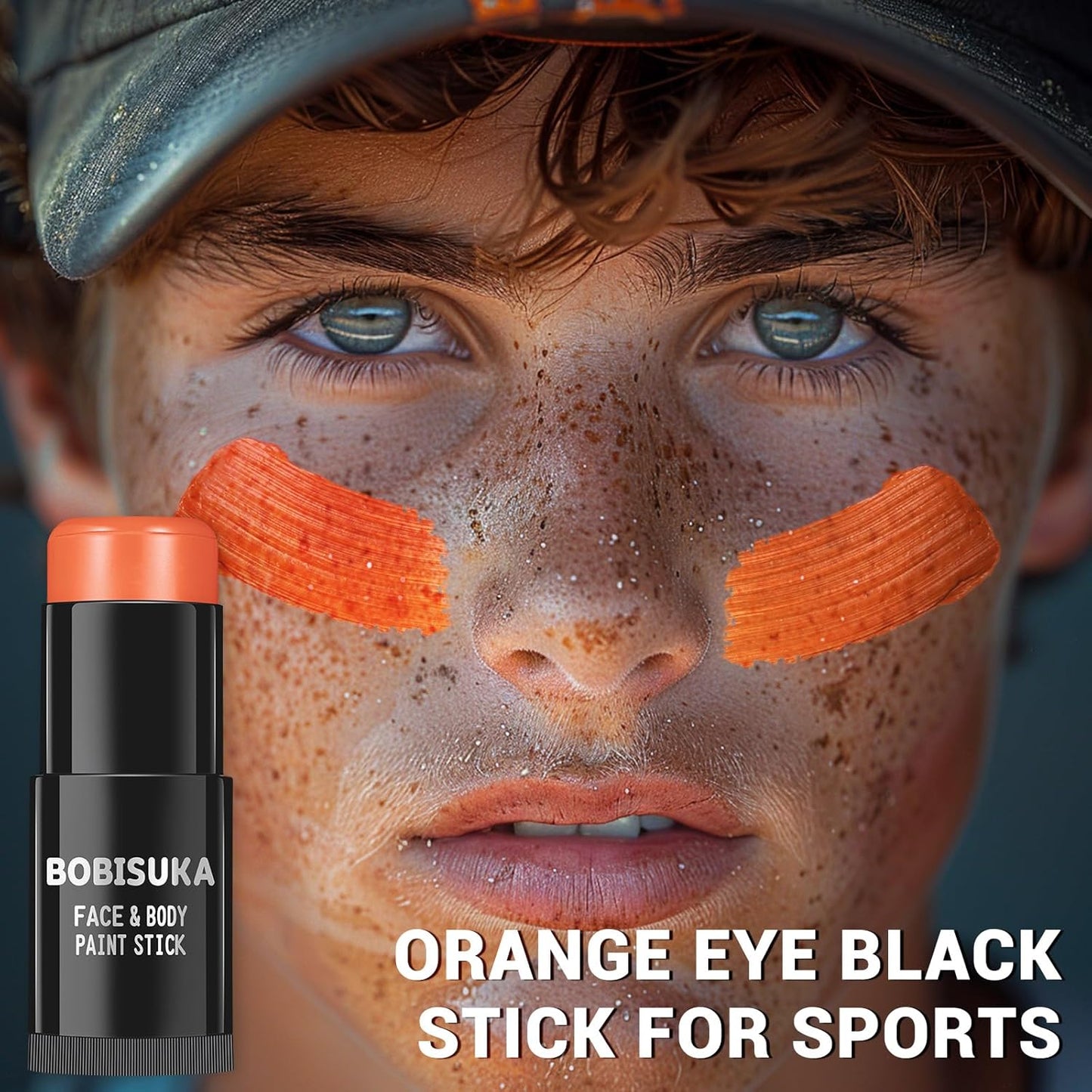 Red White Blue Face Paint Stick Kit - Eye Black for Football, Baseball & Halloween