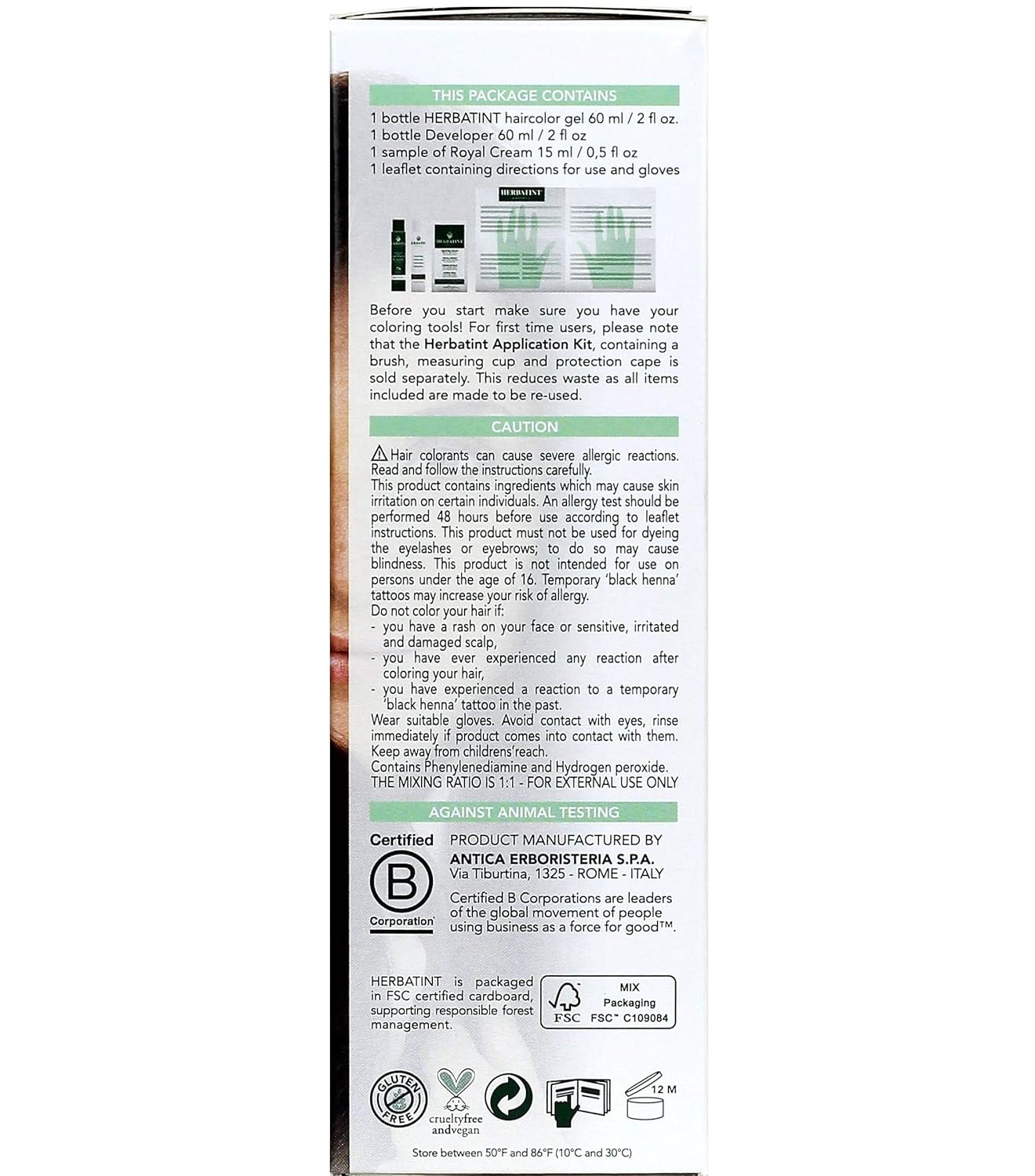 Herbatint 5N Light Chestnut Permanent Herbal Hair Color Gel - 135 mL