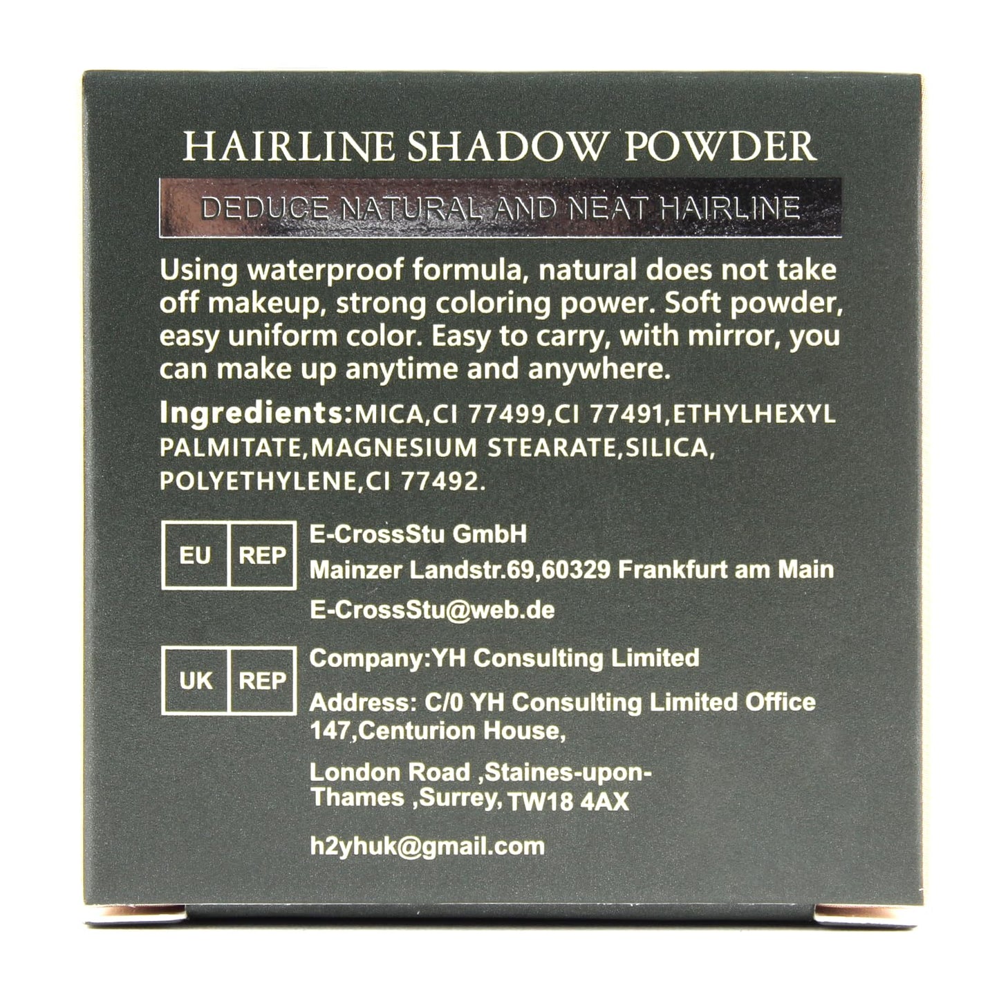 ZENTANMEI Root Touch Up Hairline Powder for Women & Men, Gray Hair Cover Up, Hairline Shadow Powder Sweatproof & Windproof, 0.14 oz Root Cover Up for Thinning Hair (Light Brown)