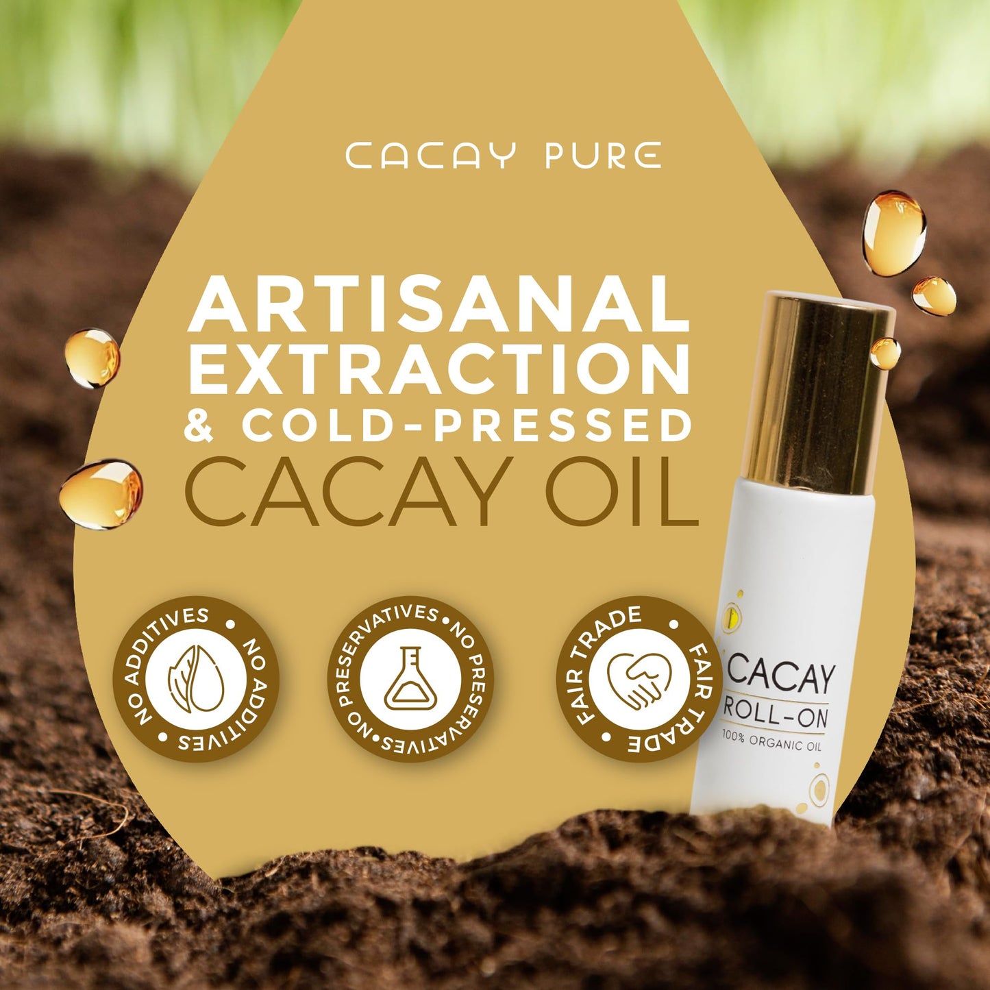 Cacay Oil Roll-On – Natural Anti-Aging Face & Body Oil for Scars with Retinol & Vitamin E, Organic Skincare, Antioxidant-Rich Treatment for Acne Scars, Wrinkles, Fine Lines, and Dry Skin (0.33 Fl Oz)