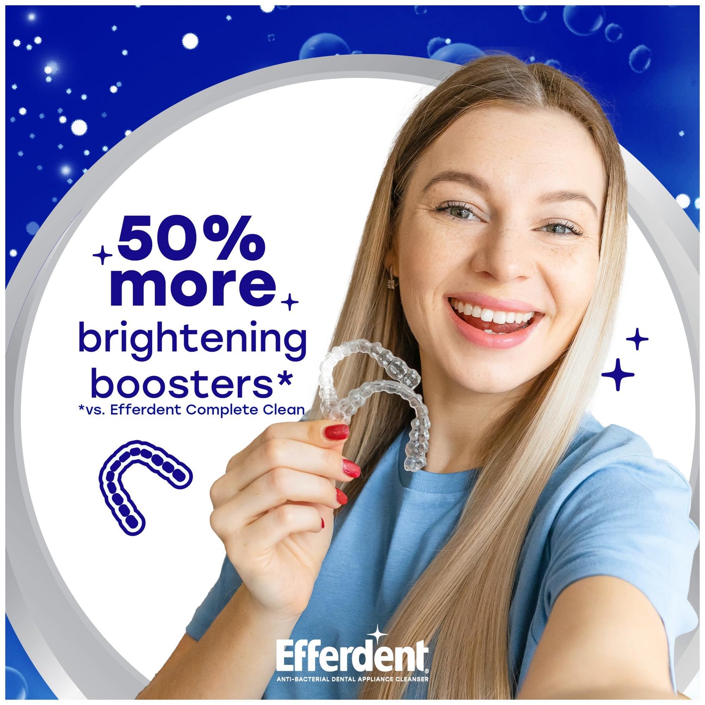 Efferdent Deep Clean, Retainer Cleaning Tablets, Denture Cleanser Tablets for Dental Appliances, 126 Count
