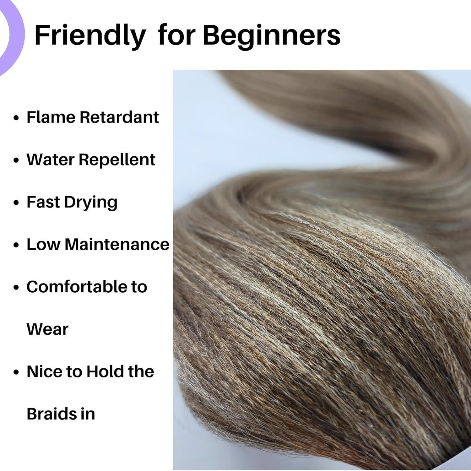 Ash Brown Pre-Stretched Knotless Braiding Hair Extensions - 6 Packs Synthetic Box Braids