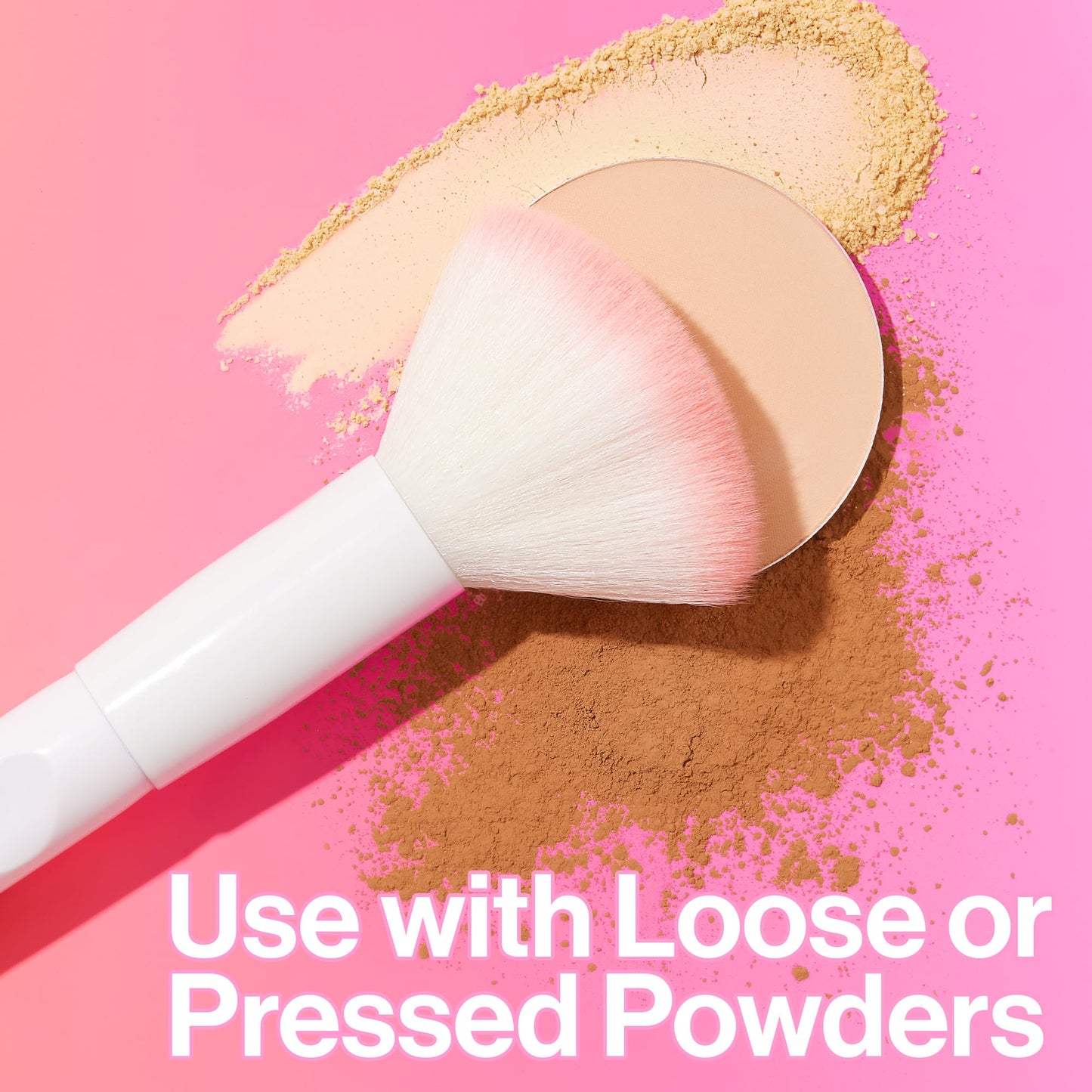 wet n wild Powder Brush, Ultra-Plush Synthetic Bristles for Flawless Application, Soft Touch, Ergonomic Handle for Comfortable Precision Control