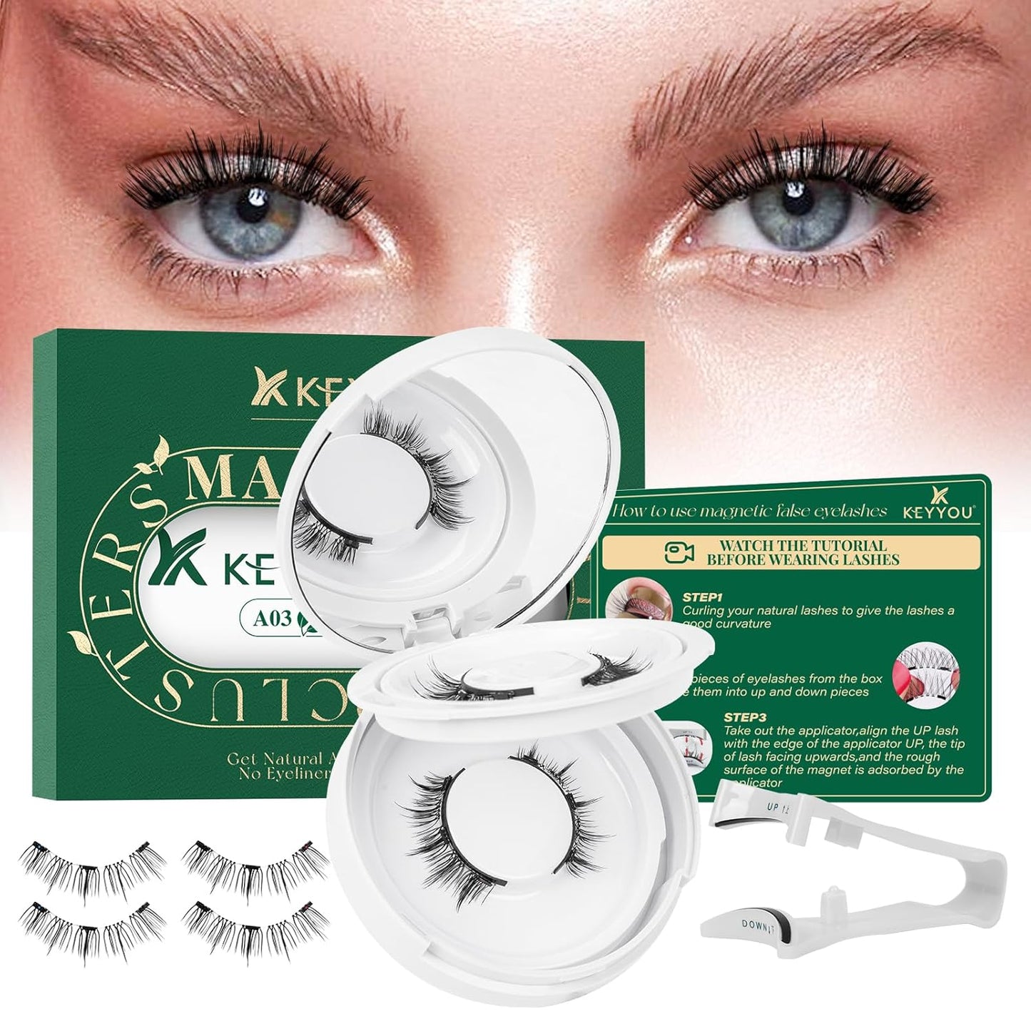 DIY Lash Extension Kit - 280 Soft Cluster Lashes, 100D Curl, Easy Application with Bond & Seal