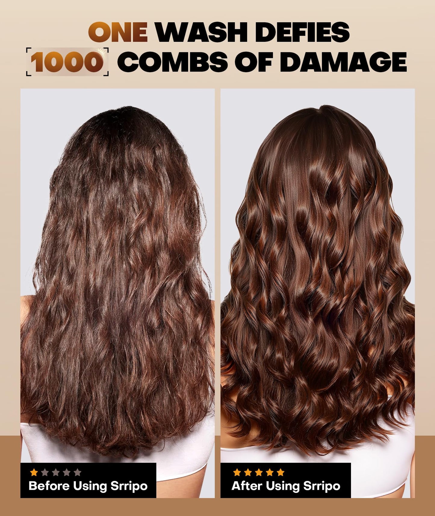 Srripo Collagen Hair Mask for Deep Conditioning, Keratin Hair Treatment with 4 Hydrolyzed Proteins, Moroccan & Avocado Oils Conditioner for Nourish, Calendula Gentian Extracts Care Dry & Damaged Hair