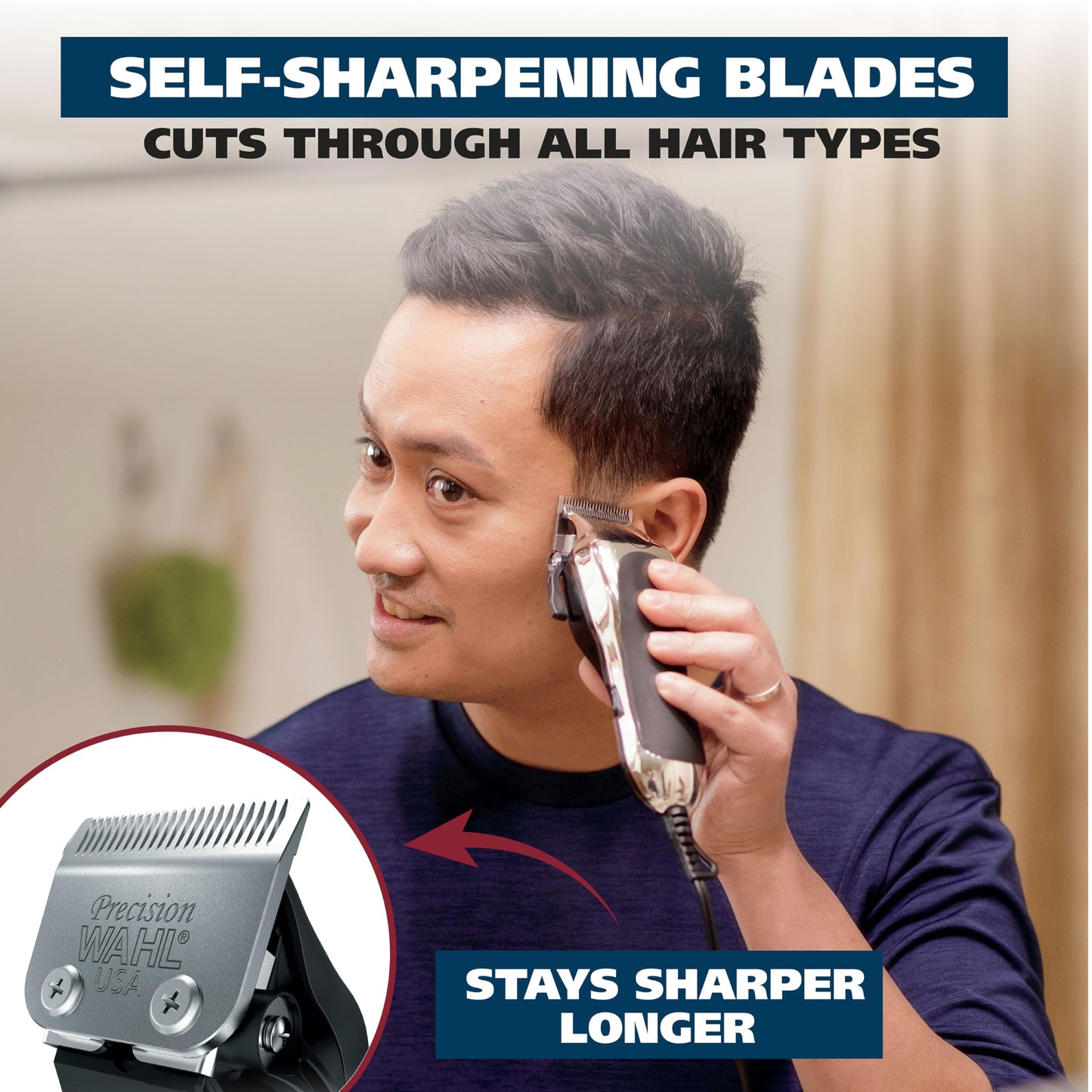Wahl USA Chrome Pro Corded Clipper Complete Haircutting Kit for Men – Powerful Total Hair Clipping, Beard Trimming, & Grooming - Model 3024635