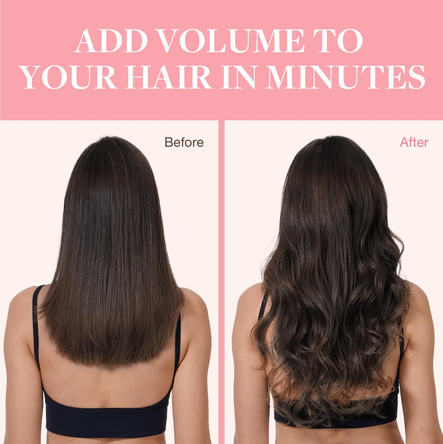 GOO GOO Clip in Hair Extensions Real Human Hair, Remy Human Hair Extensions Clip ins for Women, Natural Human Hair, 22inch 120g 7Pcs, 2 Dark Brown